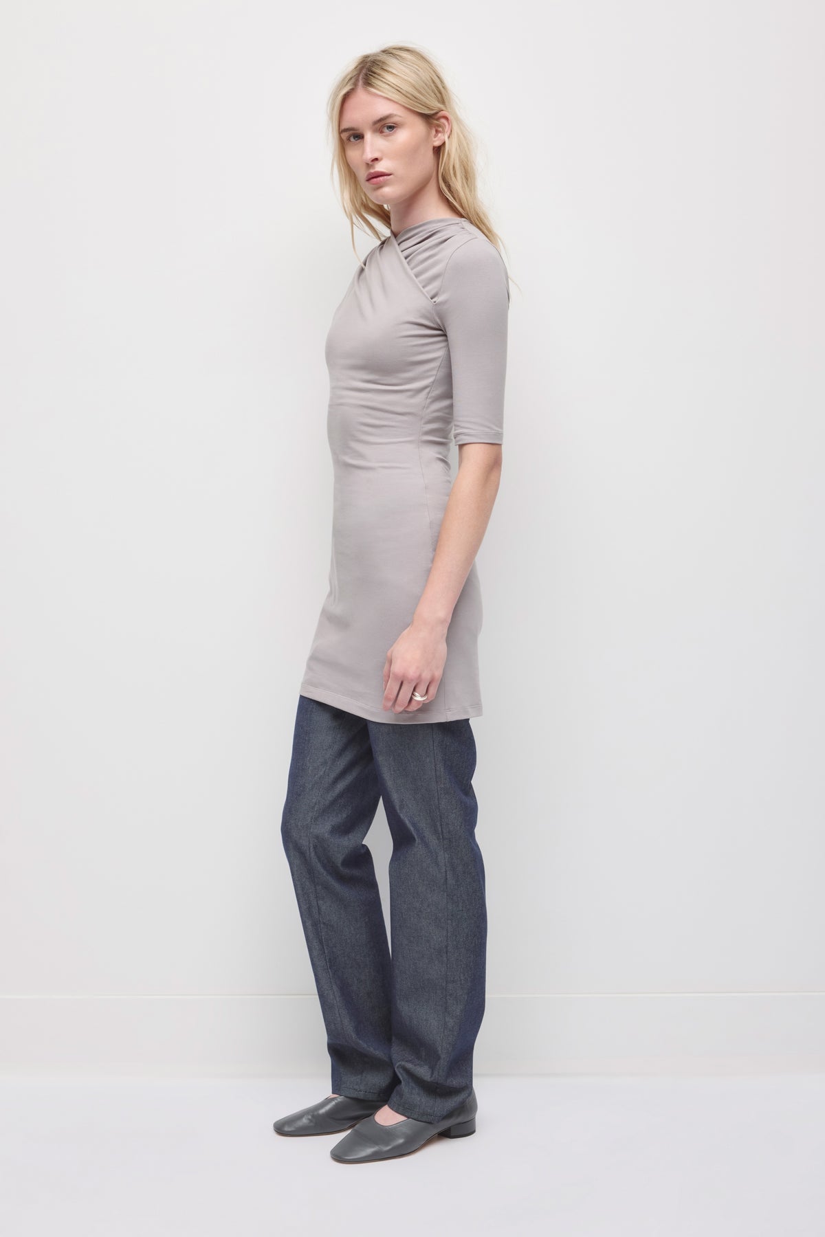 Women's Samira Wrap Dress in Gypsum