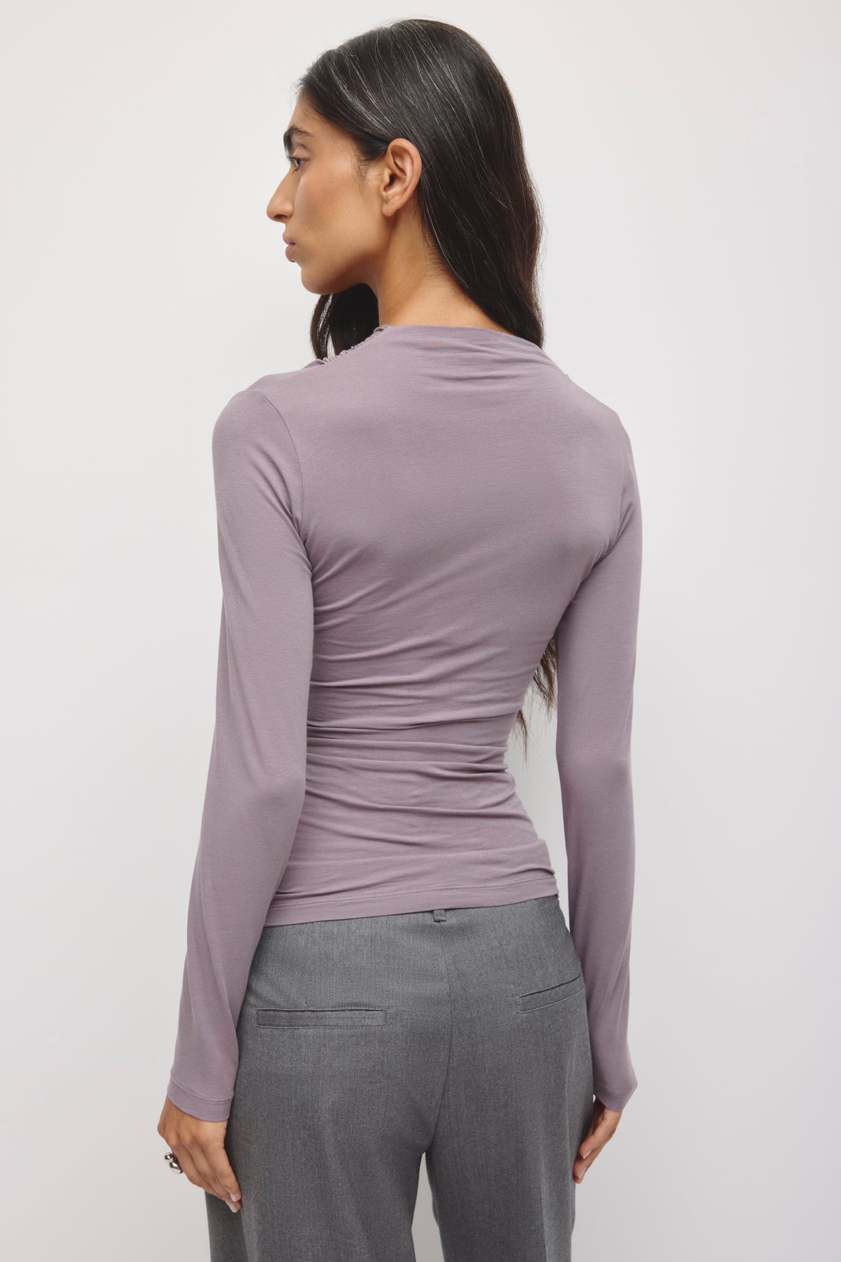 Women's Samira Wrap Longsleeve in Lavender Ash