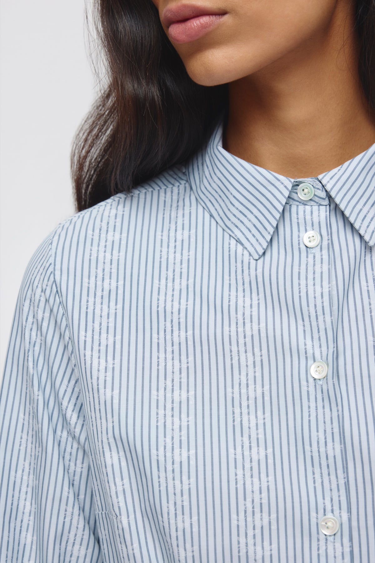 Women's Sanaa Shirt in Winter Sky Stripe