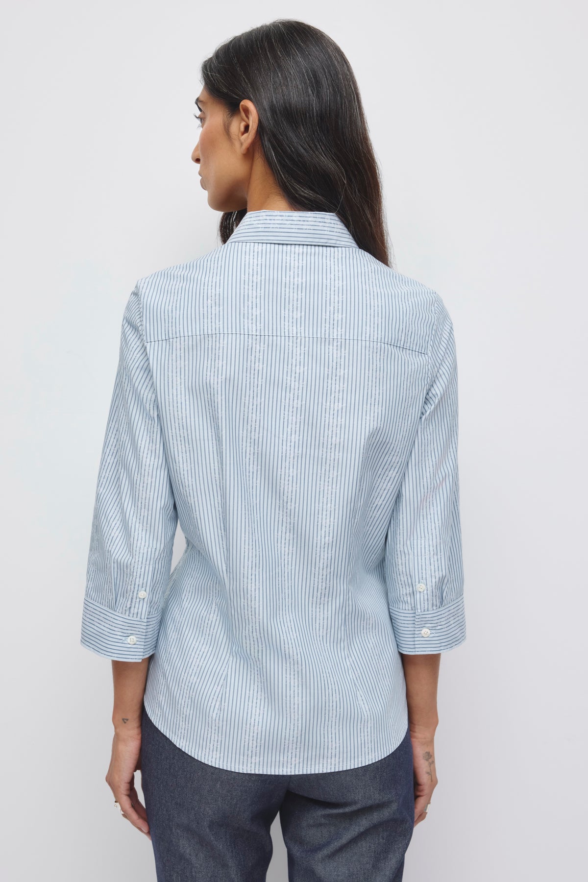 Women's Sanaa Shirt in Winter Sky Stripe