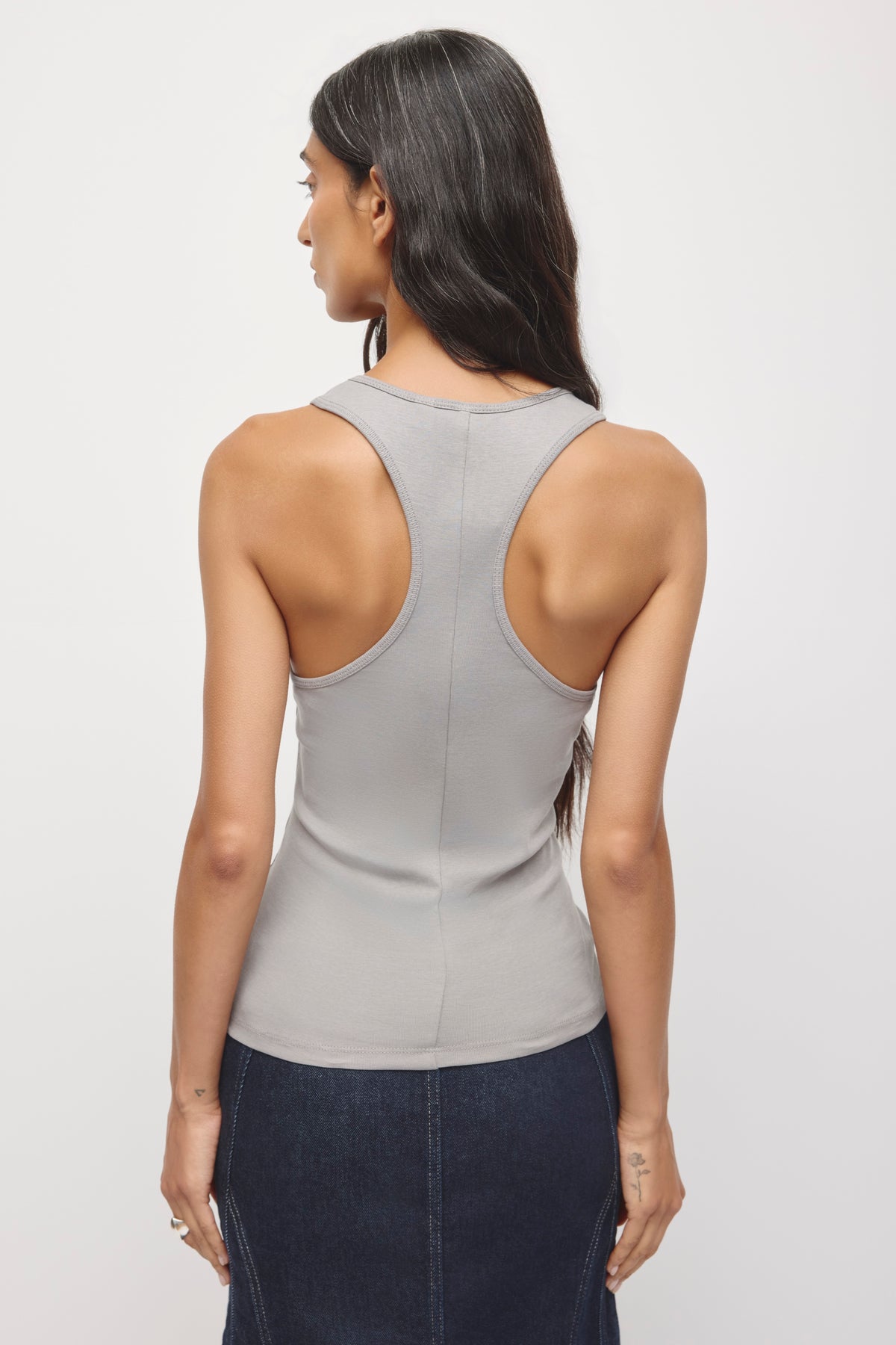 Women's Scoop Racerback Tank in Gypsum