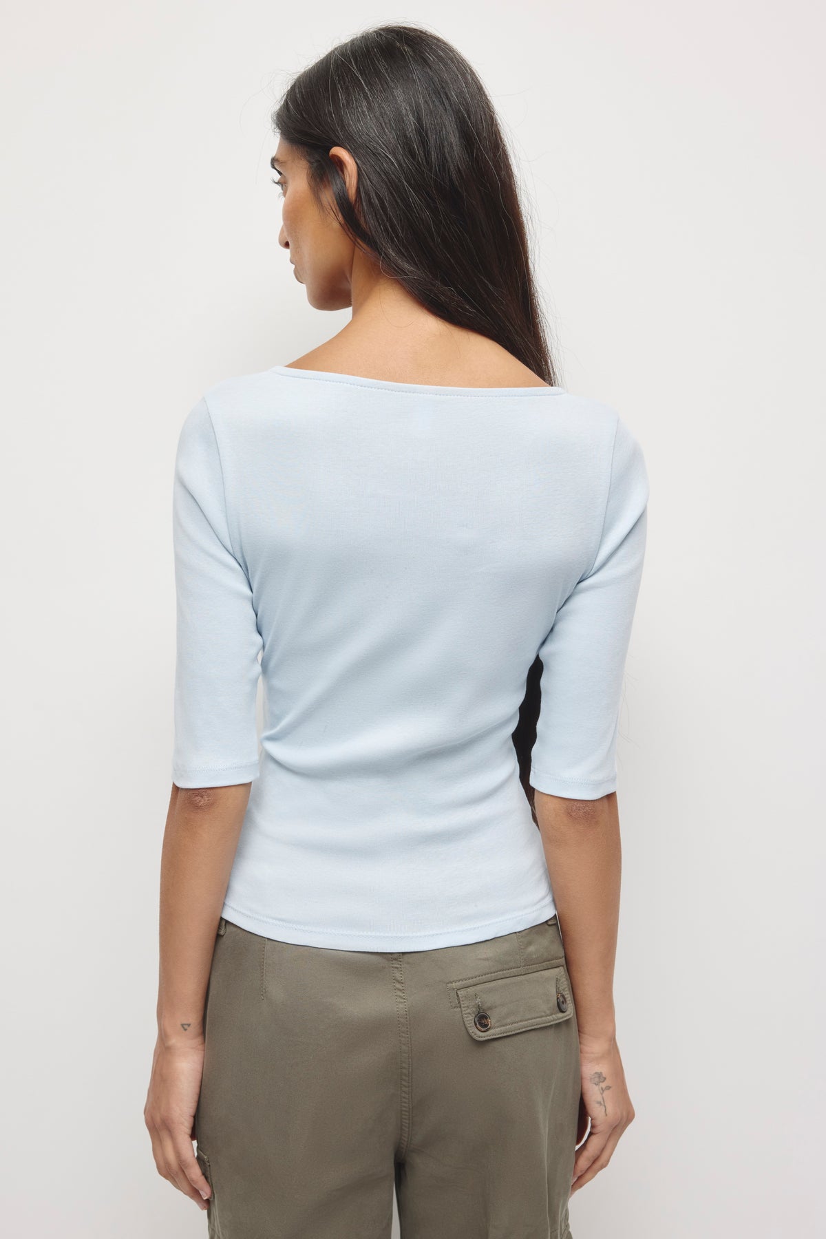 Women's Shortsleeve Cardigan in Blue Aura