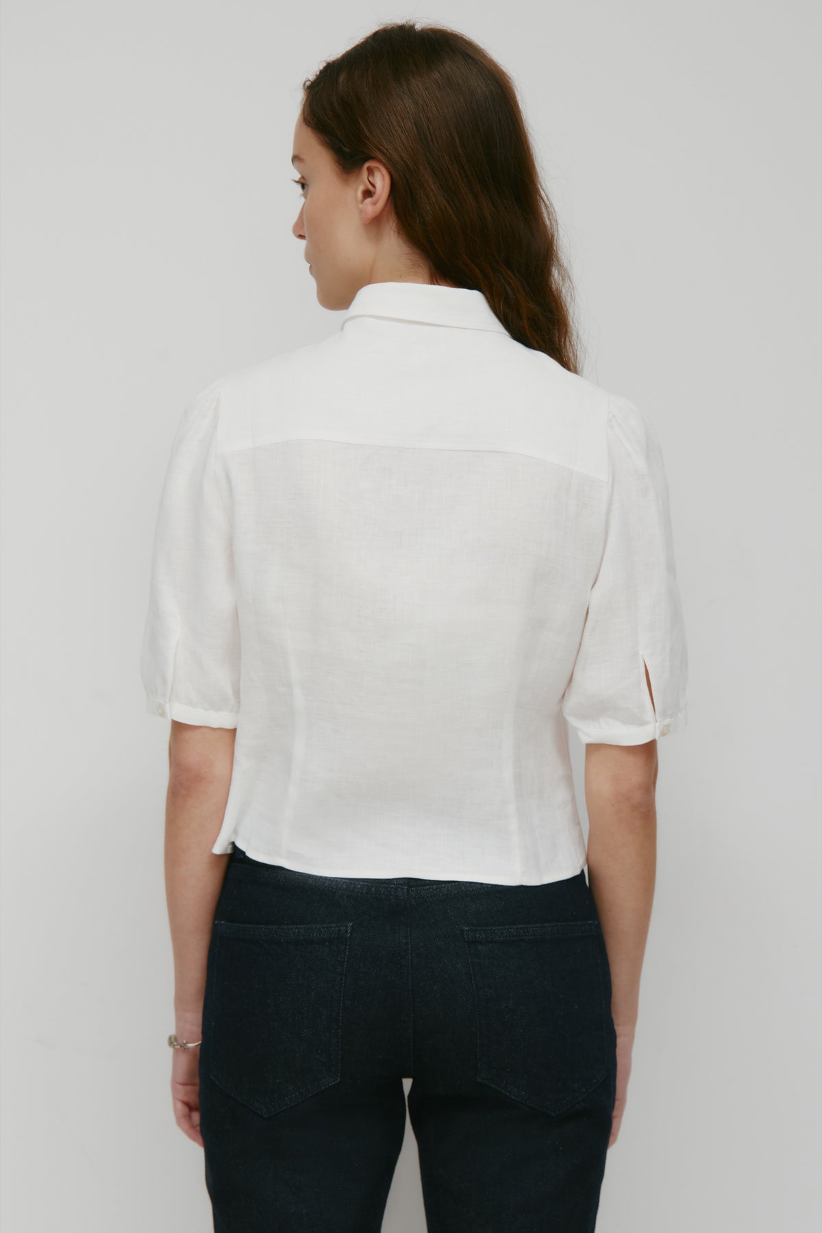 Women's Sila Linen Blouse in Marshmallow
