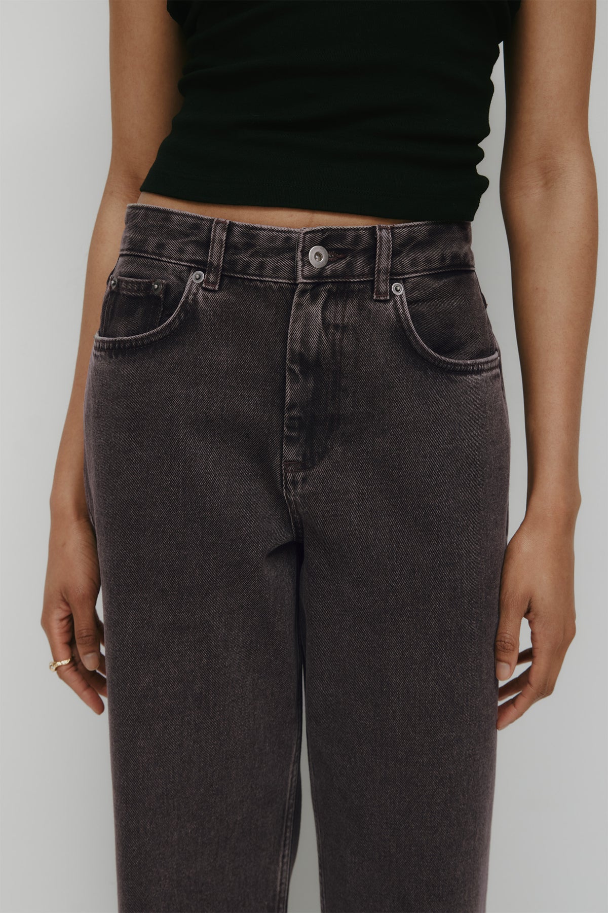 Taba Denim pour femmes en brun Délav