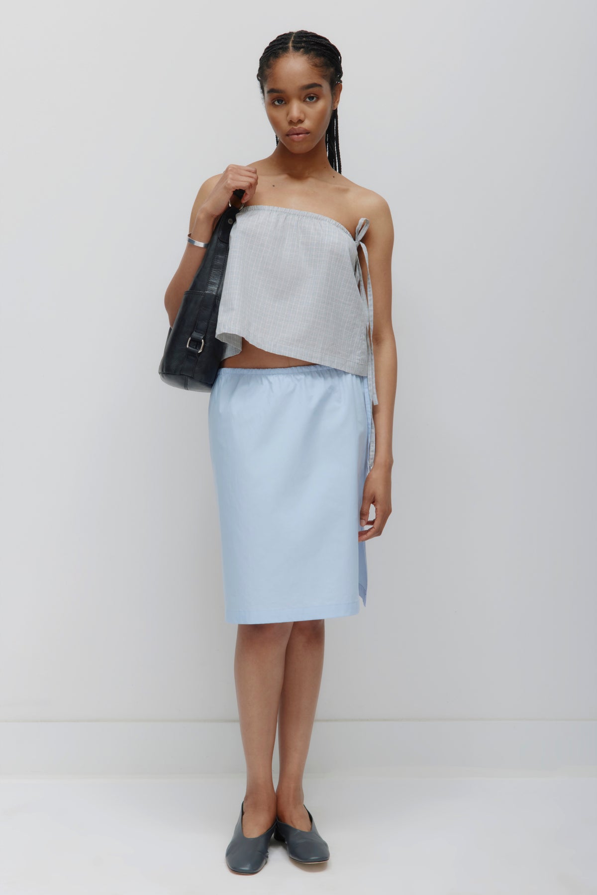 Model is 5’8” and is wearing a size S.