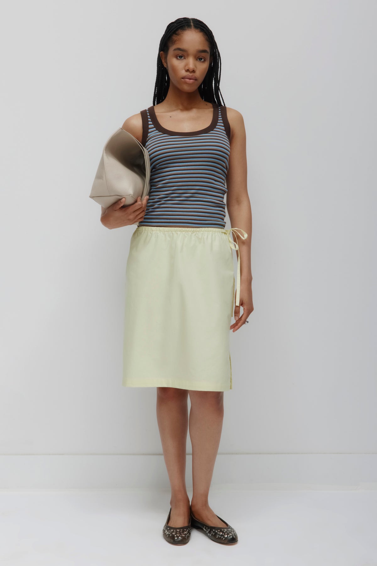 Model is 5’8” and is wearing a size S.