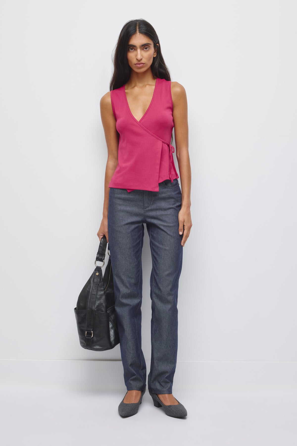 Women's Wrapped Tank in Sangria