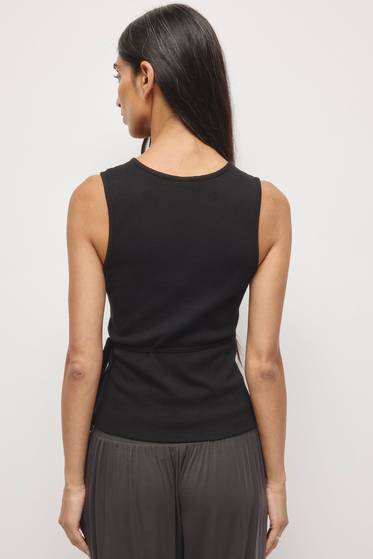 Women's Wrapped Tank in Black