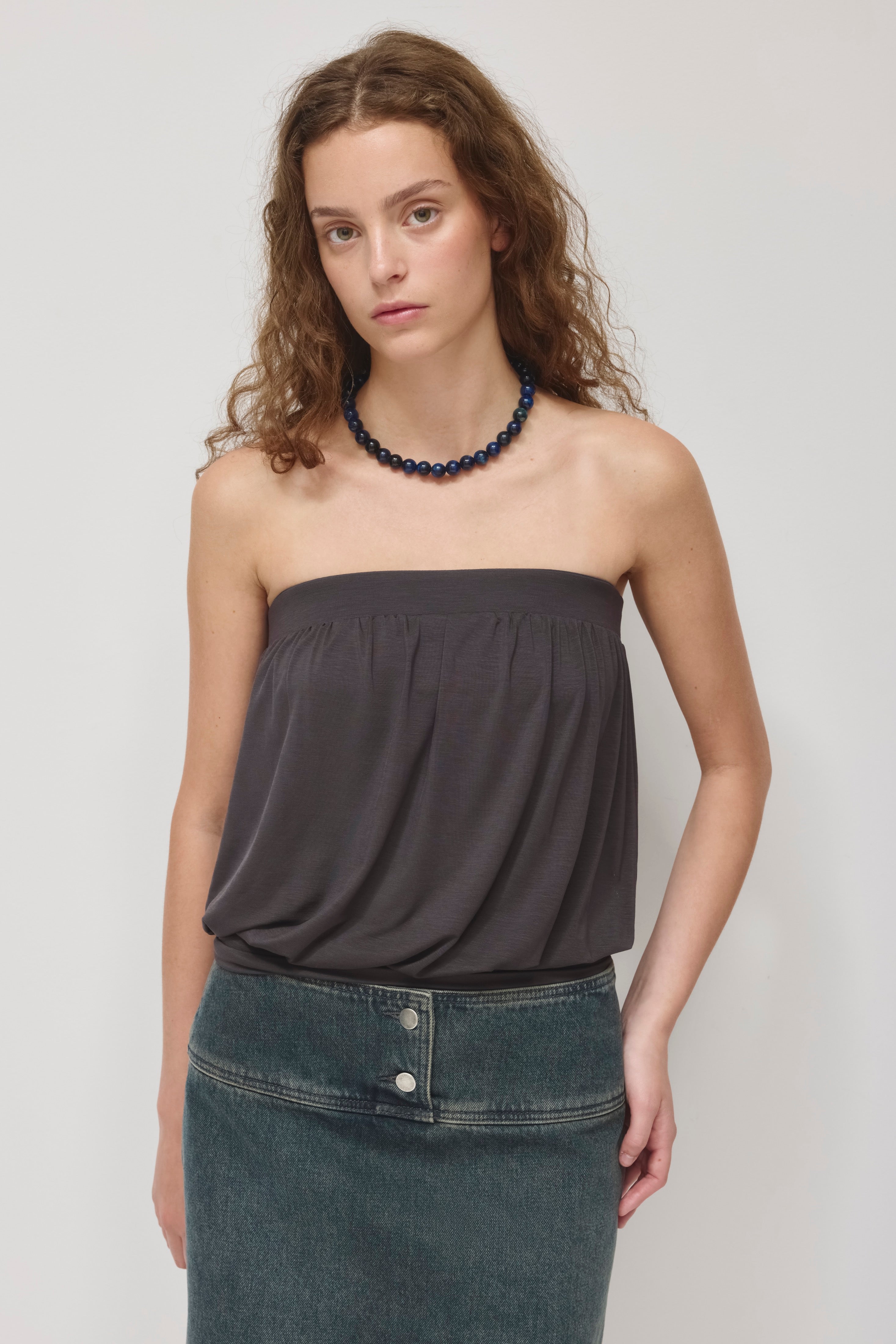 Haut ballon Yazi pour femme en charcoal