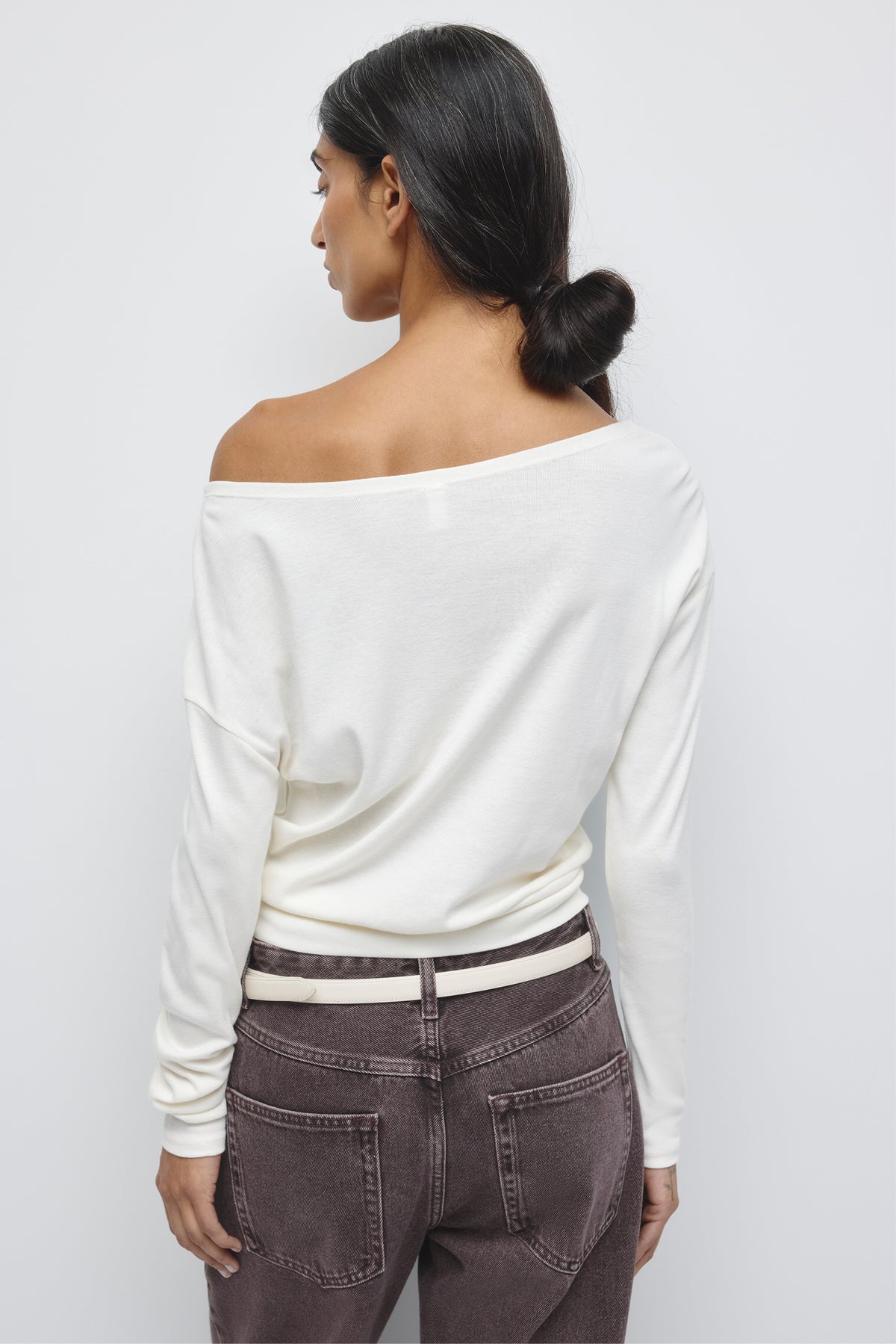 Women's Zahra Slouch Longsleeve in Marshmallow