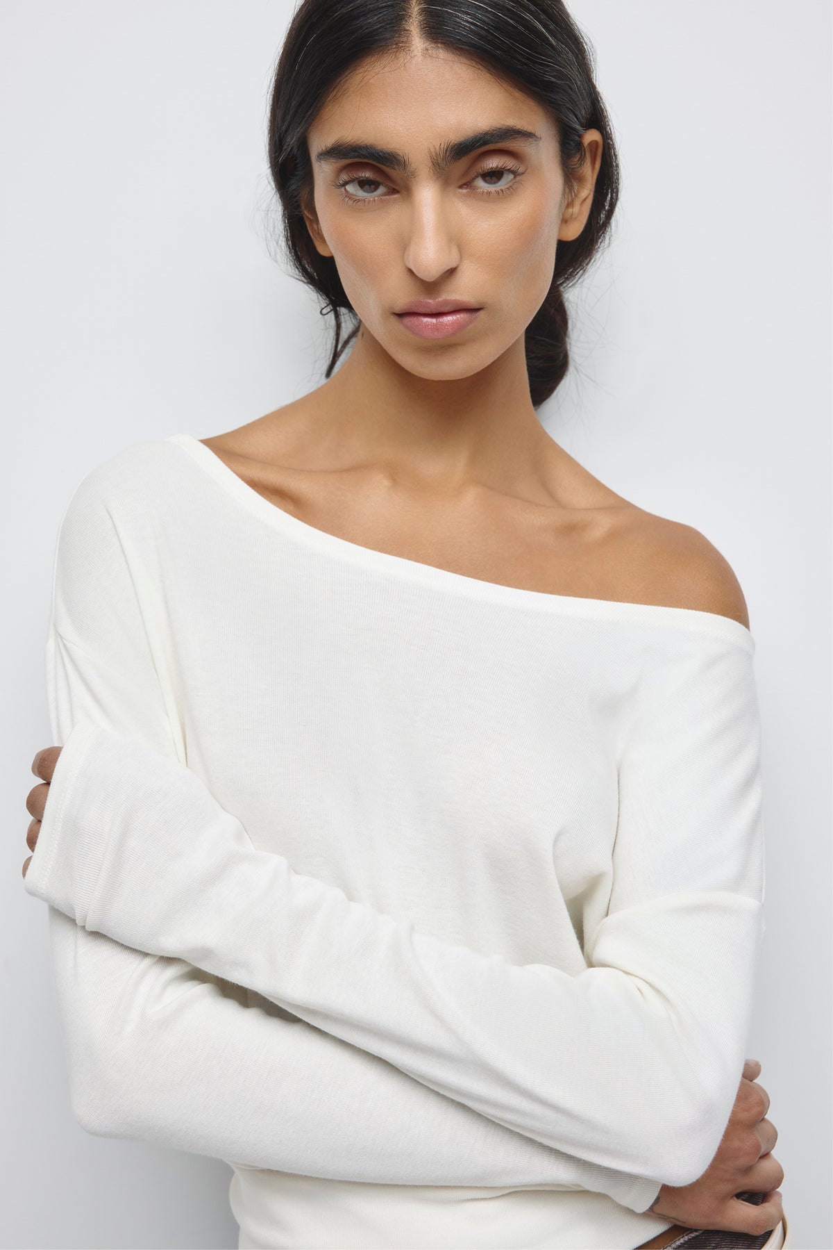 Women's Zahra Slouch Longsleeve in Marshmallow