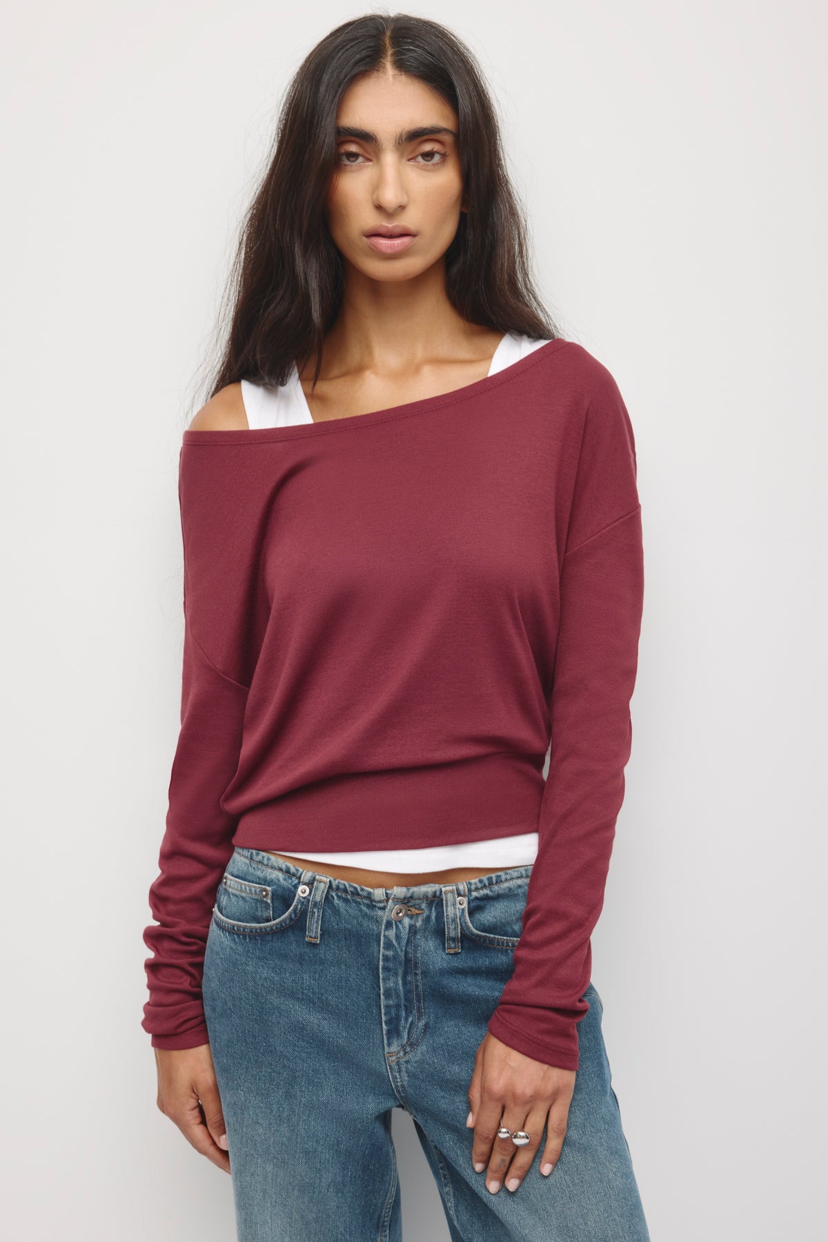Model is 5’8” and is wearing a size XS.