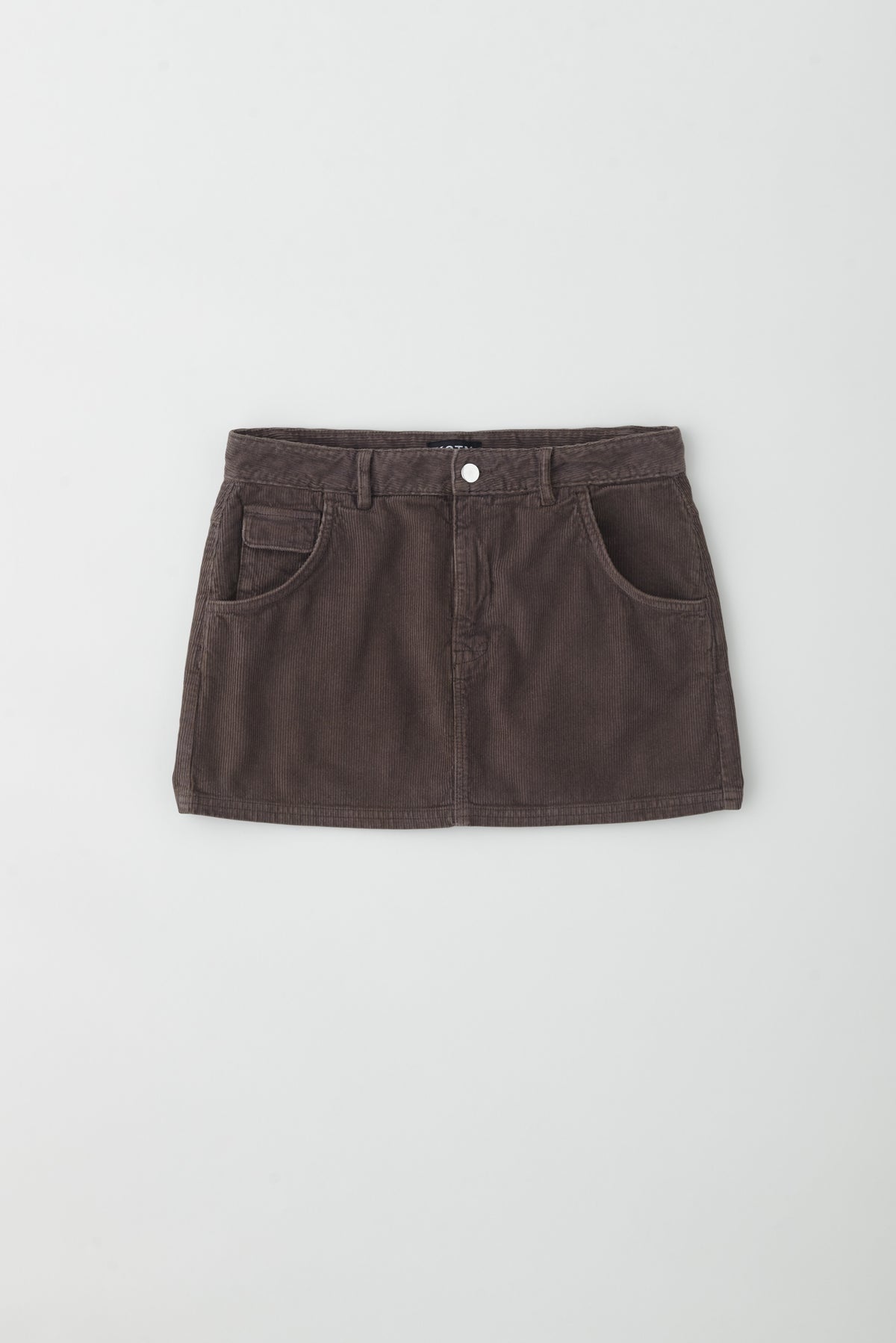 Women's Cord Mini Skirt in Coffee Bean