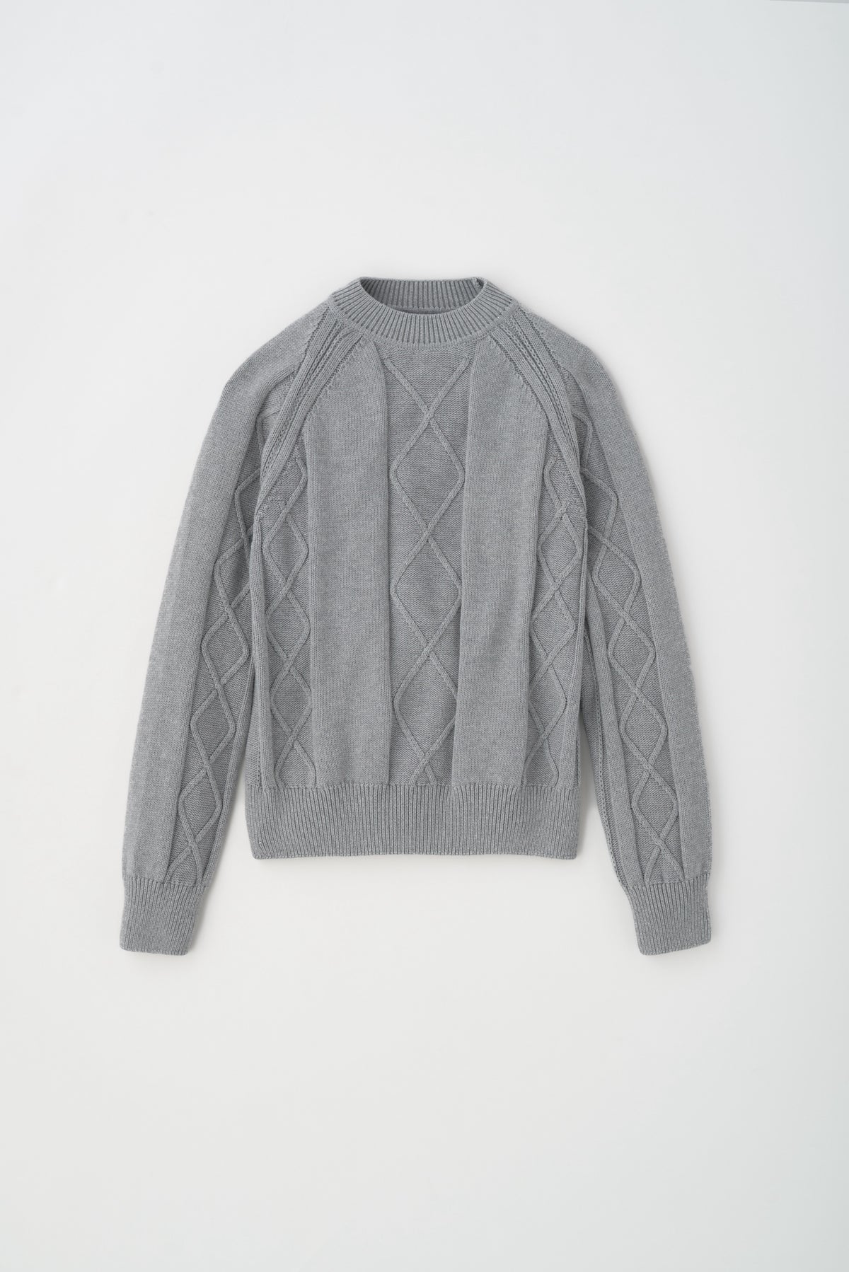 Women's Luxor Cable Sweater in Smoke Melange