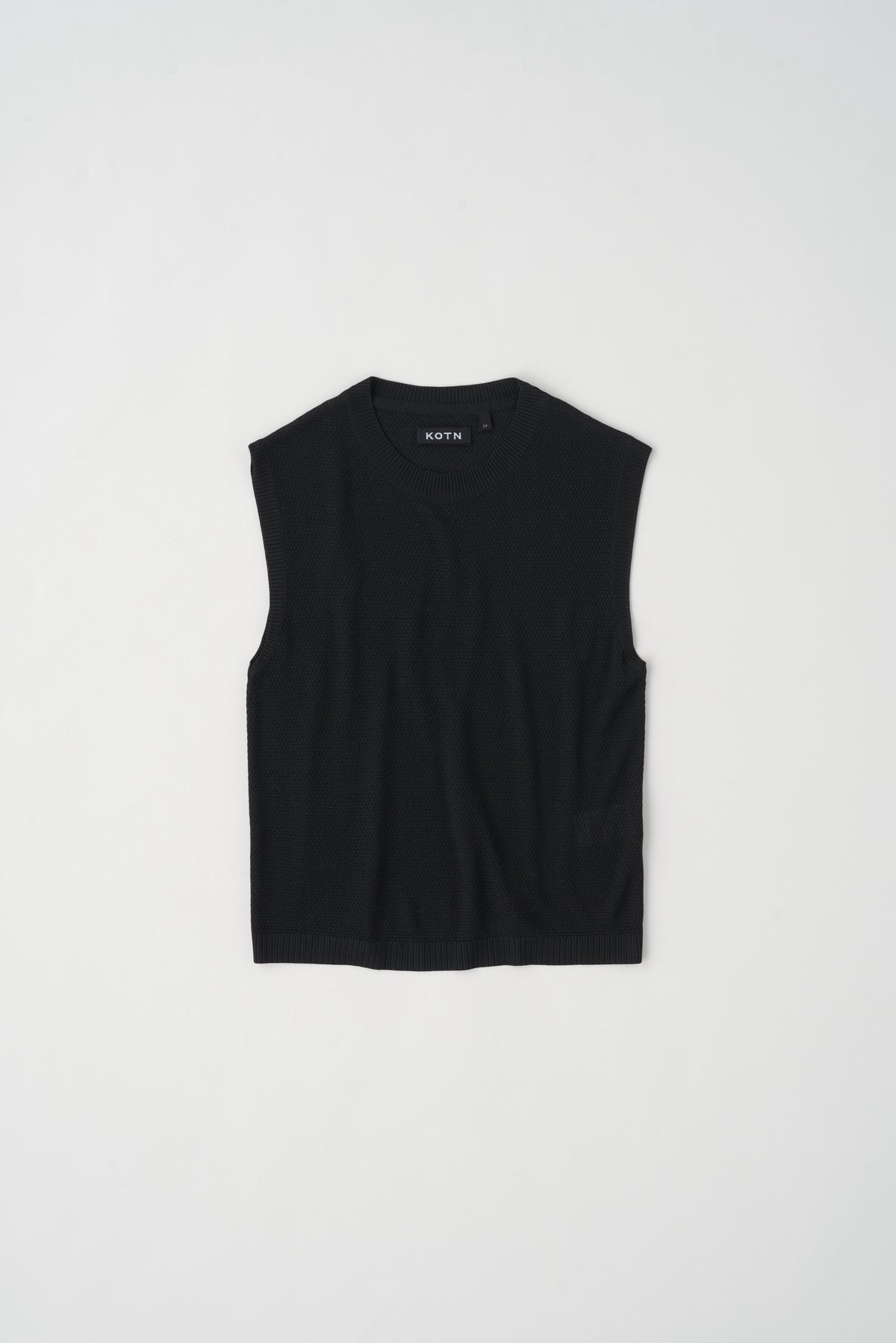 Women's Mesh Sleeveless Tee in Black