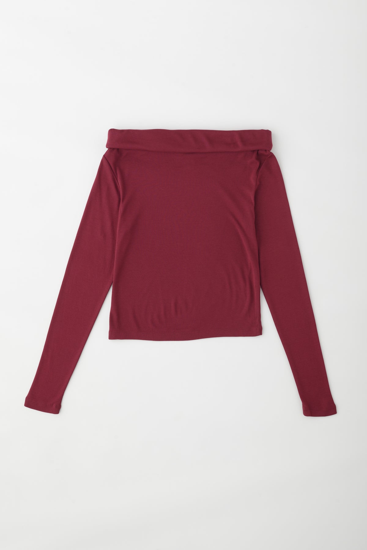 Women's Zahra Off Shoulder Longsleeve in Cabernet