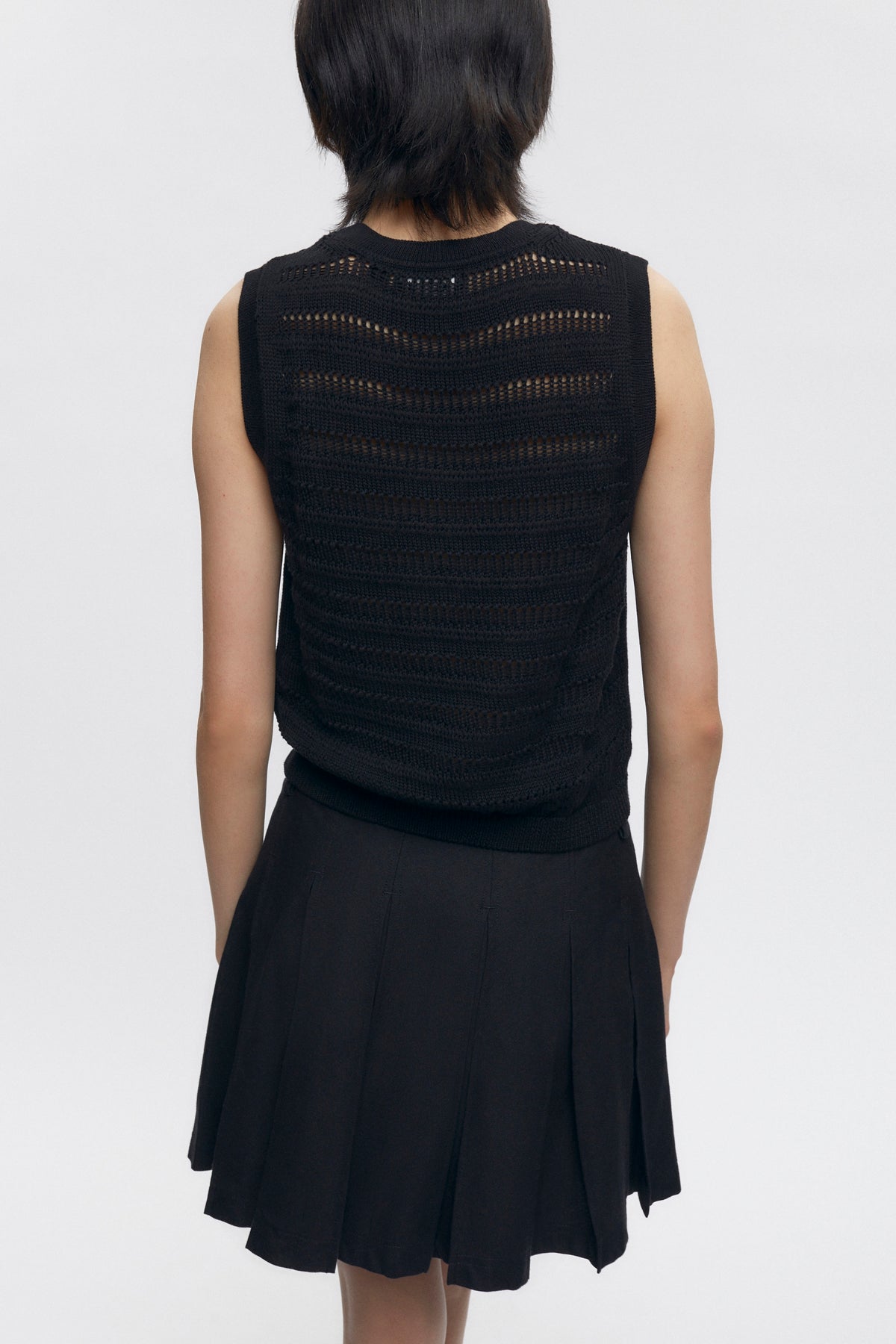 Débardeur en tricot Acacia pour femme en noir