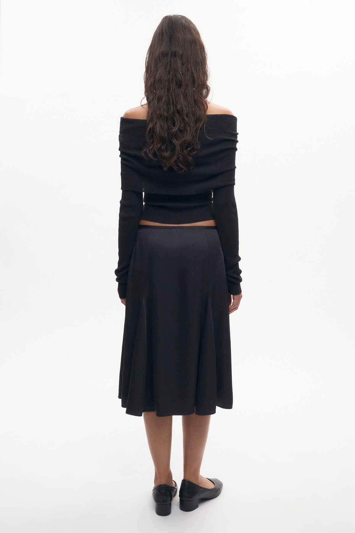 Women's Cleo Midi Skirt in Black
