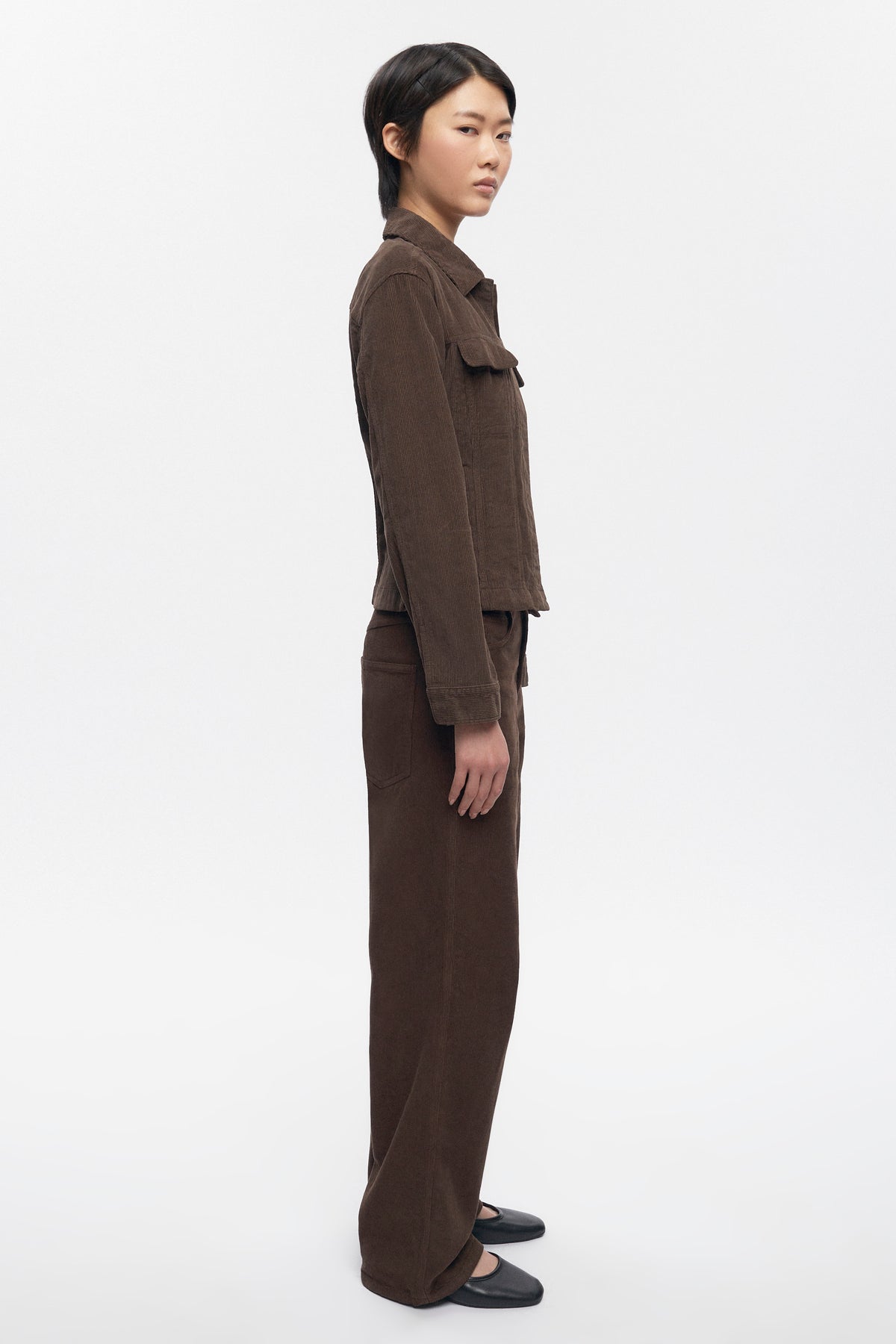 Women's Cord Taba Pant in Coffee Bean
