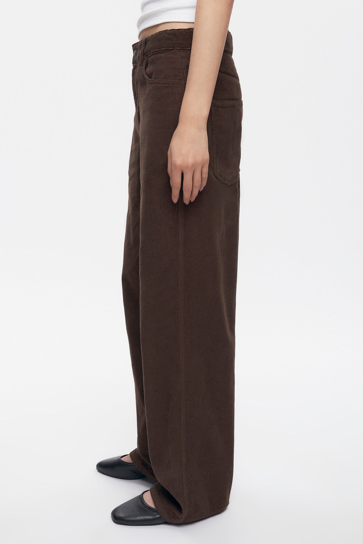 Women's Cord Taba Pant in Coffee Bean