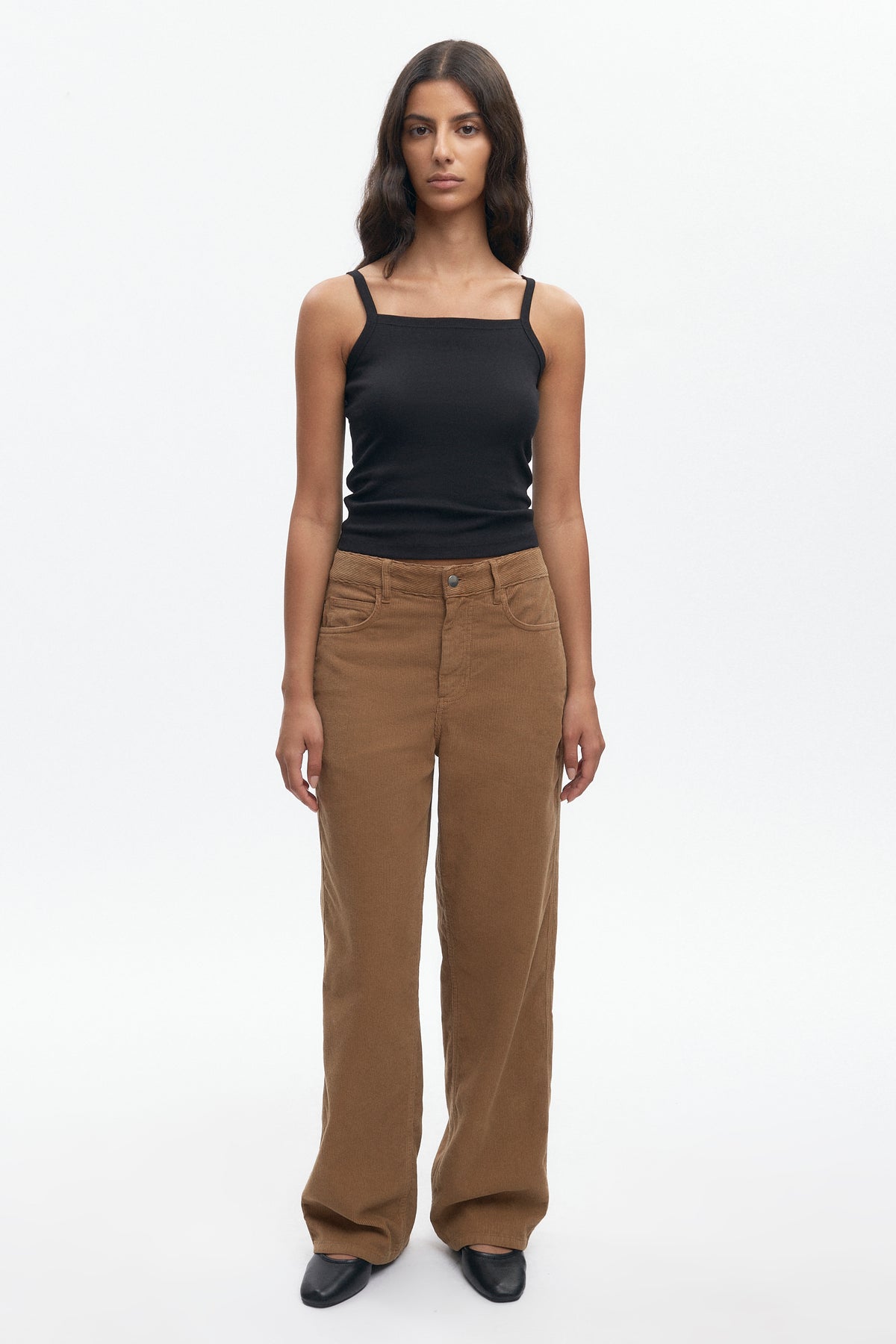Pantalon en velours côtelé Taba pour femme en loutre