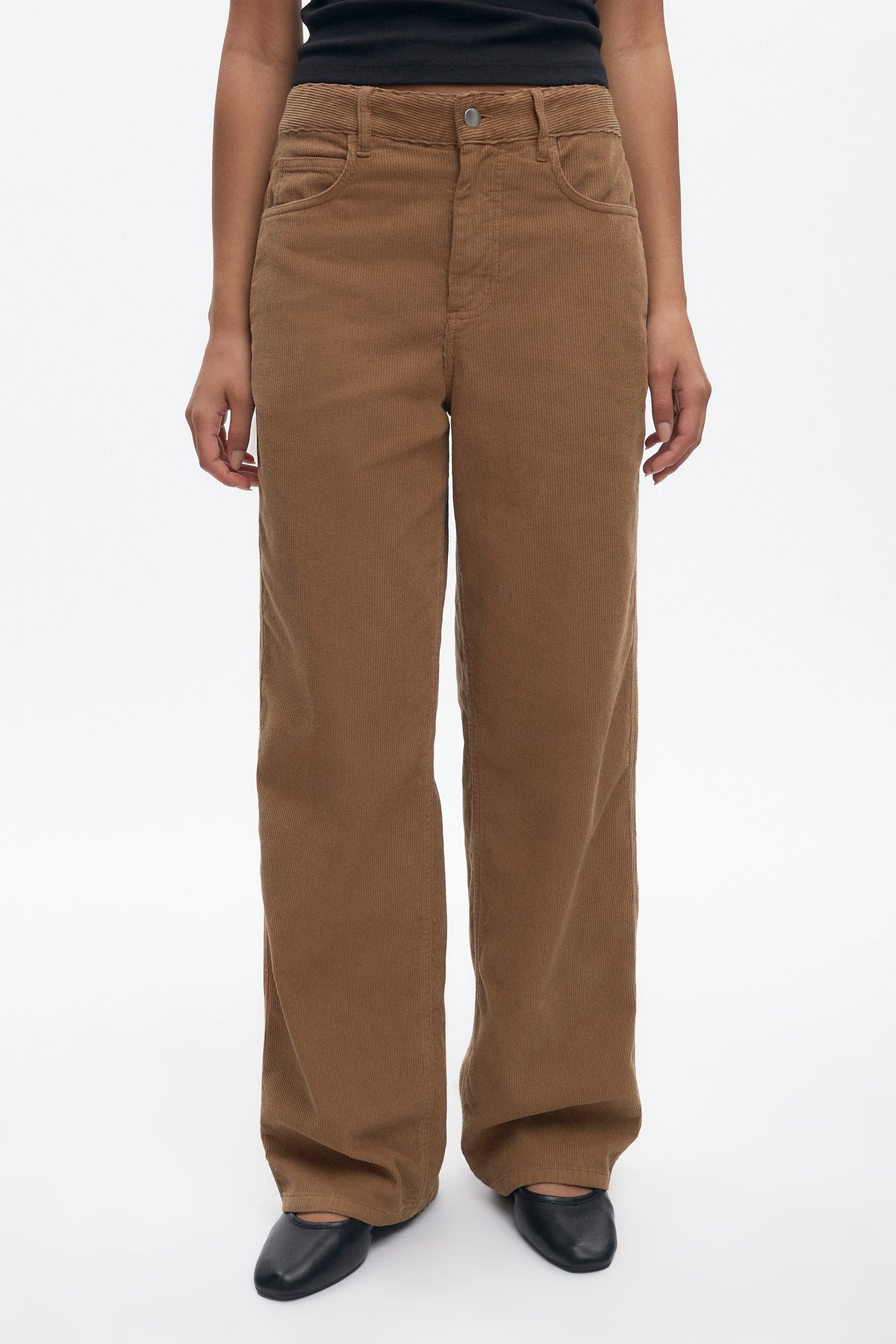Pantalon en velours côtelé Taba pour femme en loutre