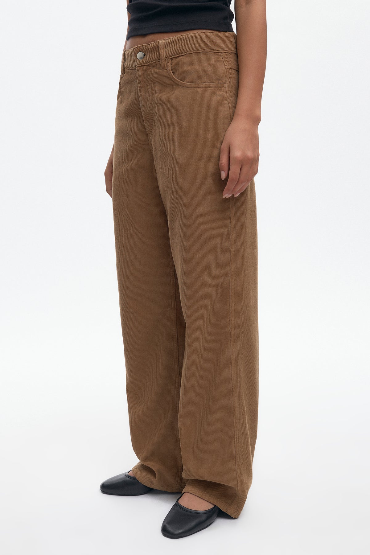 Pantalon en velours côtelé Taba pour femme en loutre