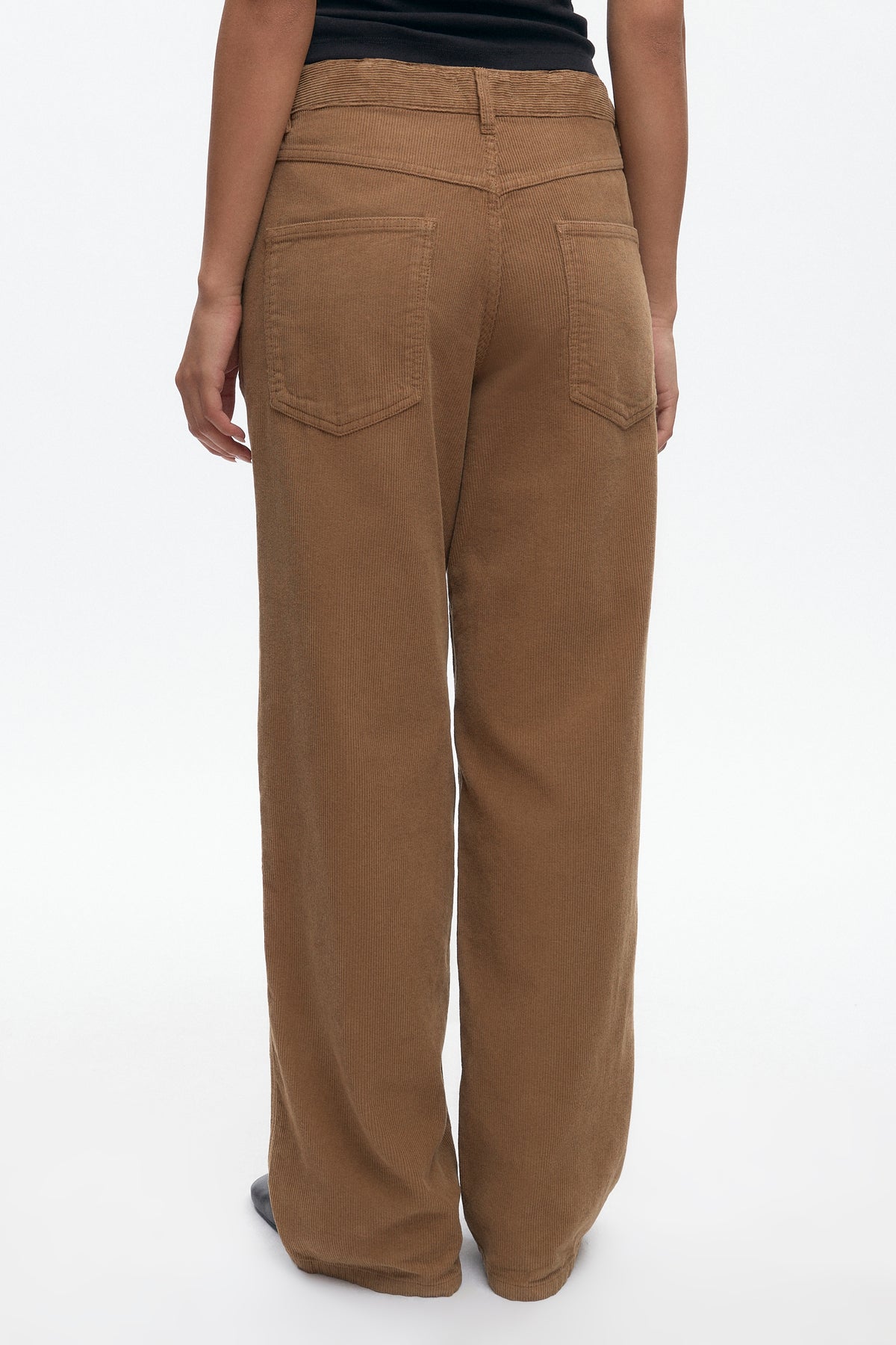 Pantalon en velours côtelé Taba pour femme en loutre