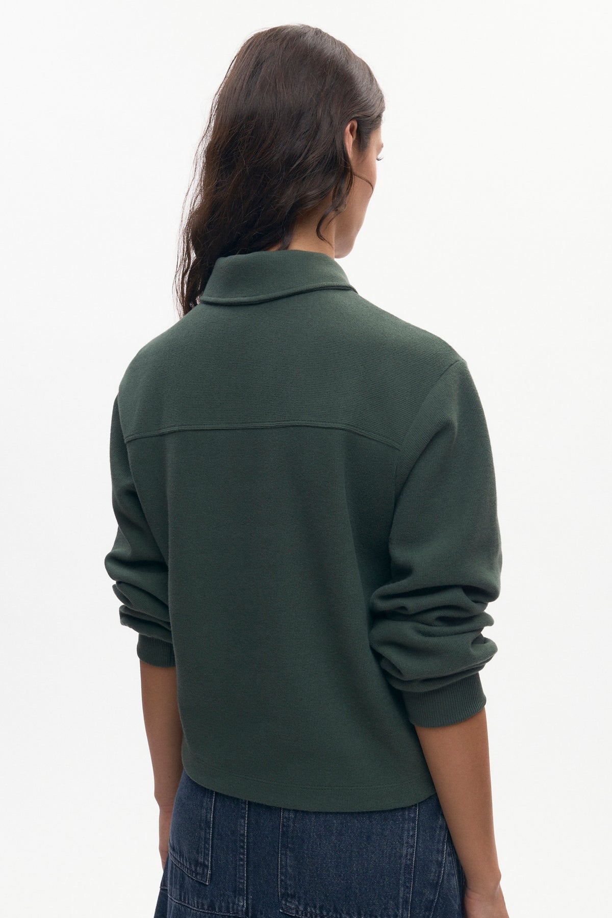 Women's Cozy Polo in Bottle Green