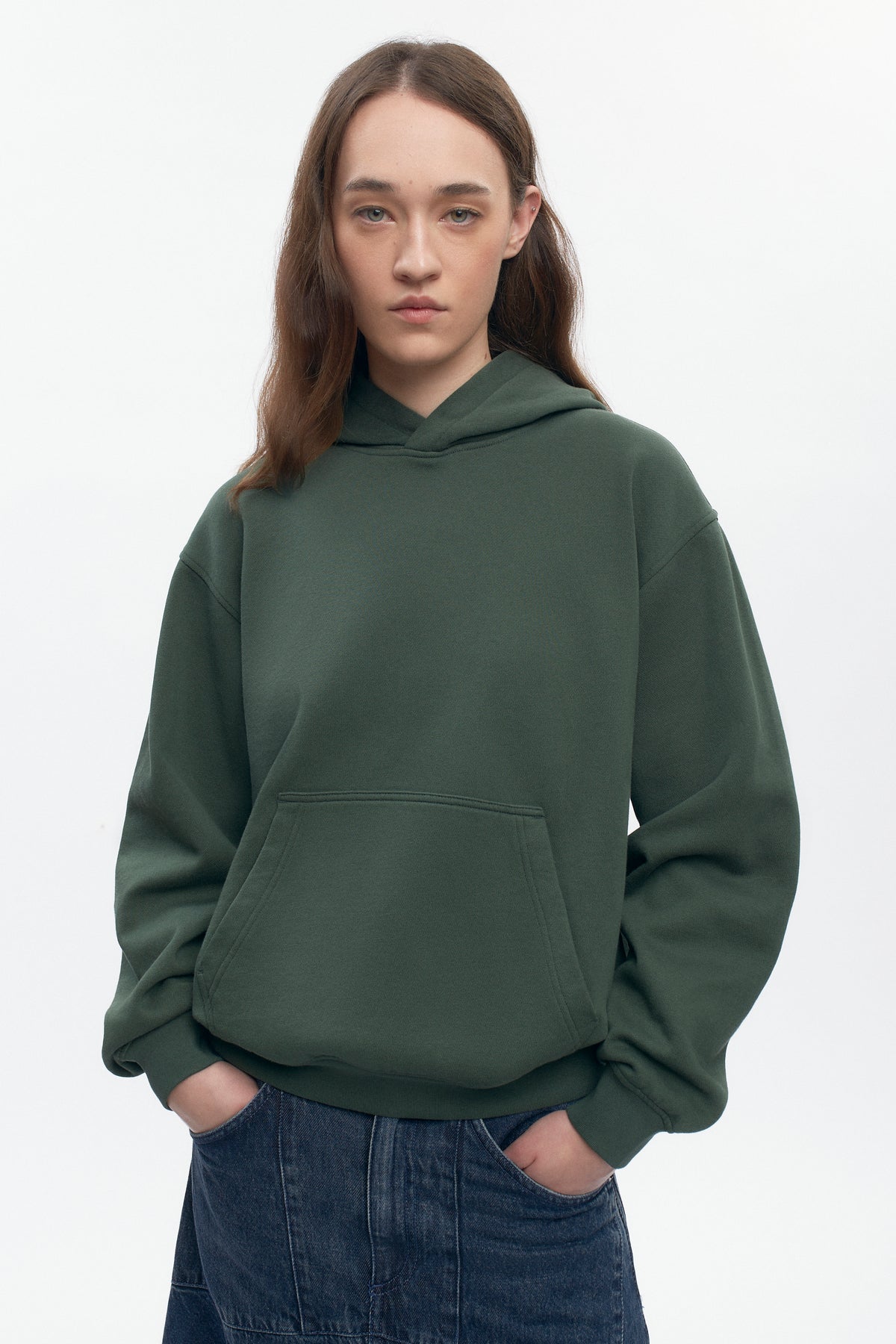Women's Essential Hoodie in Bottle Green