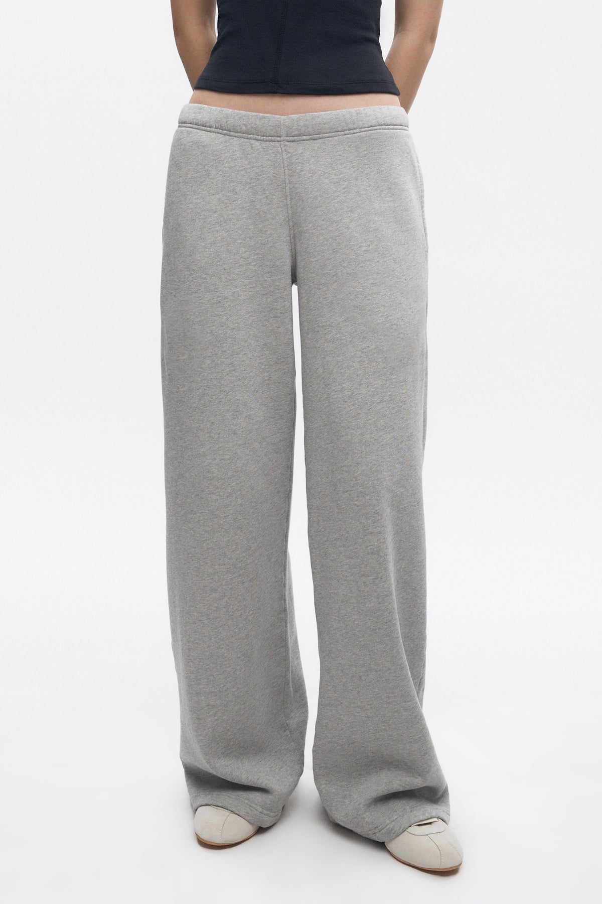 Women's Essential Straight Sweatpant in Heather Grey