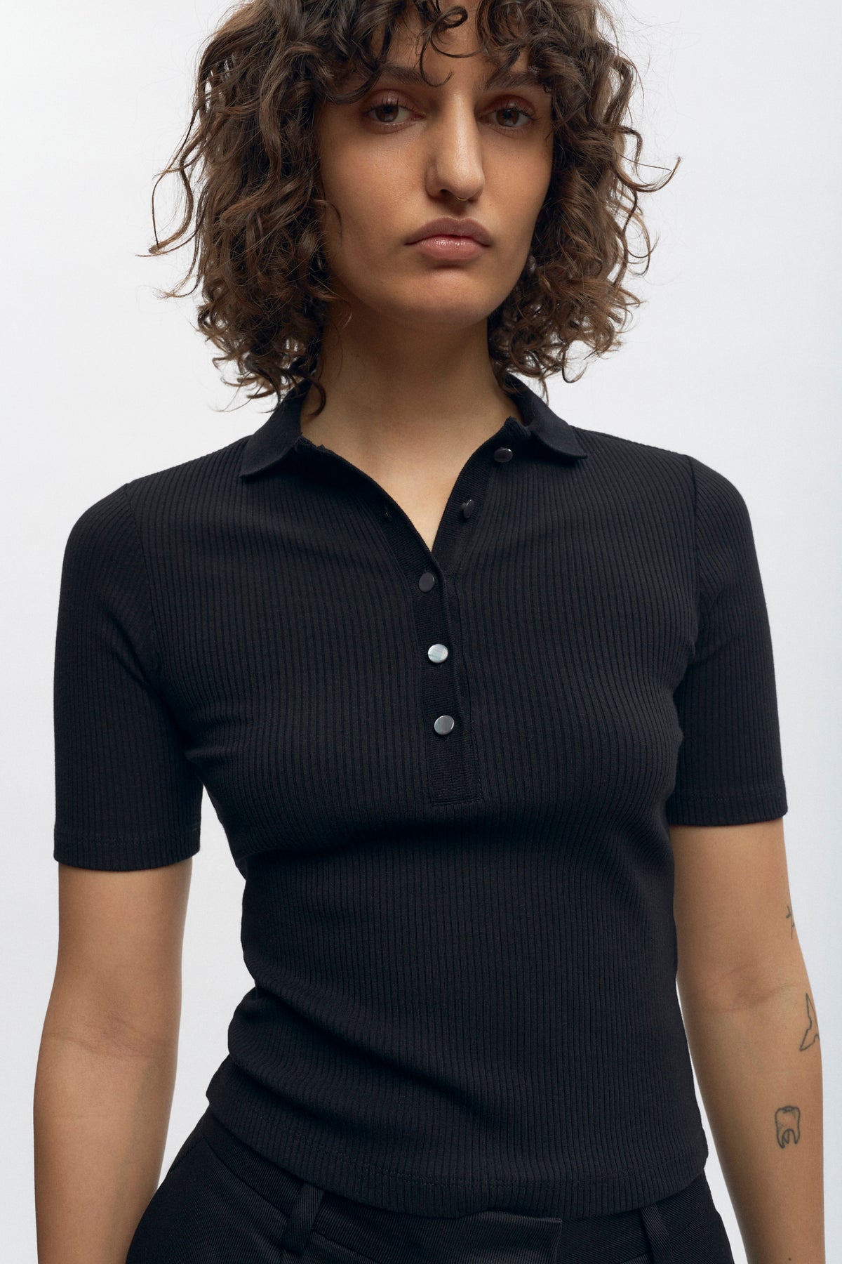 Polo Garden City pour femme en noir