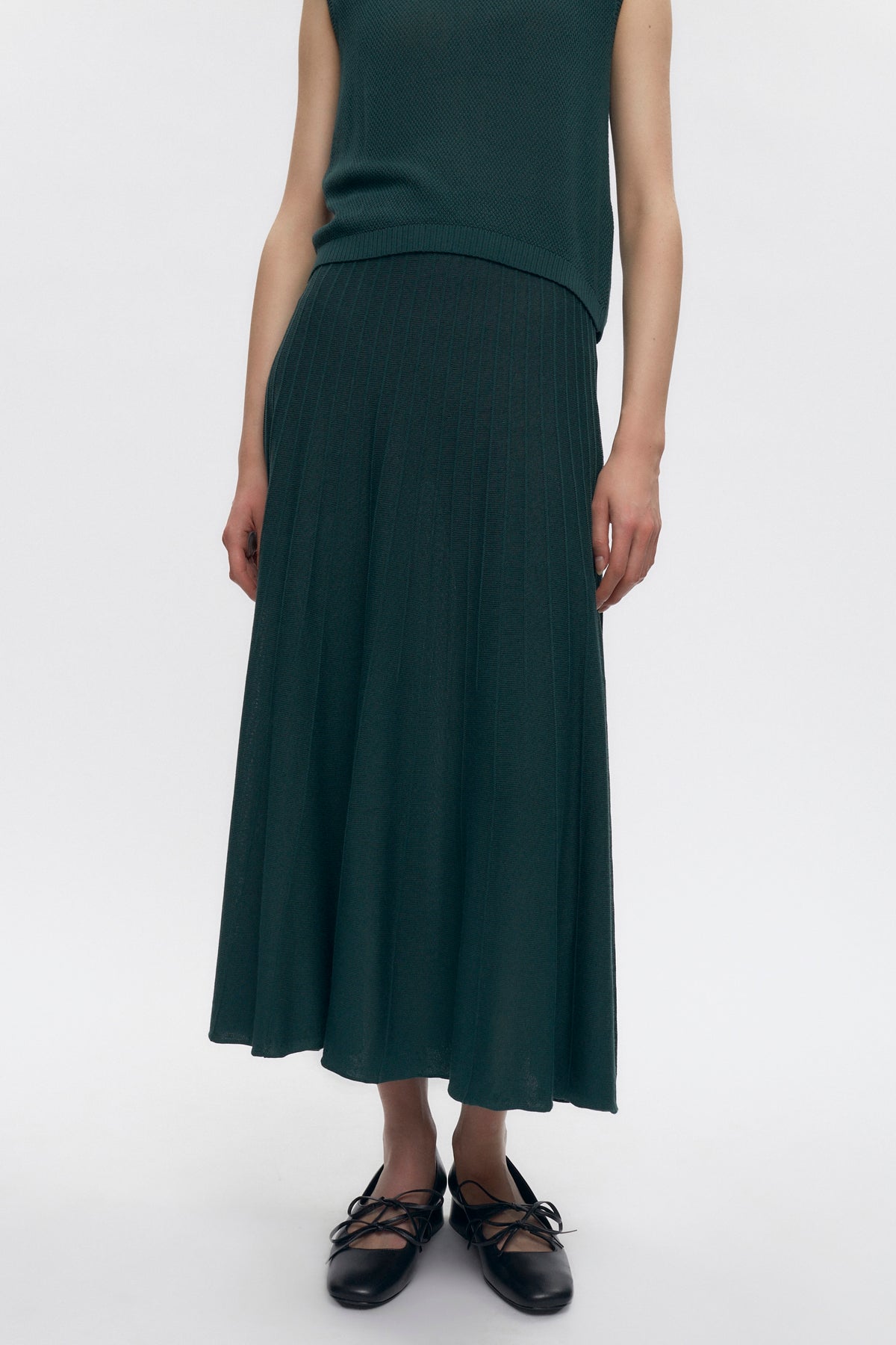 Jupe en tricot Gezira pour femmes en racing Green