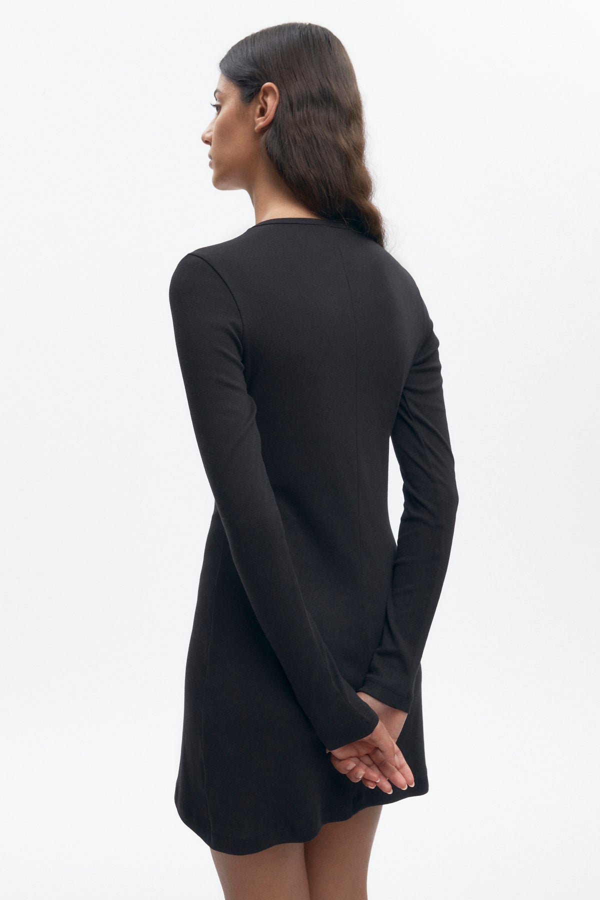 Women's Longsleeve Mini Dress in Black