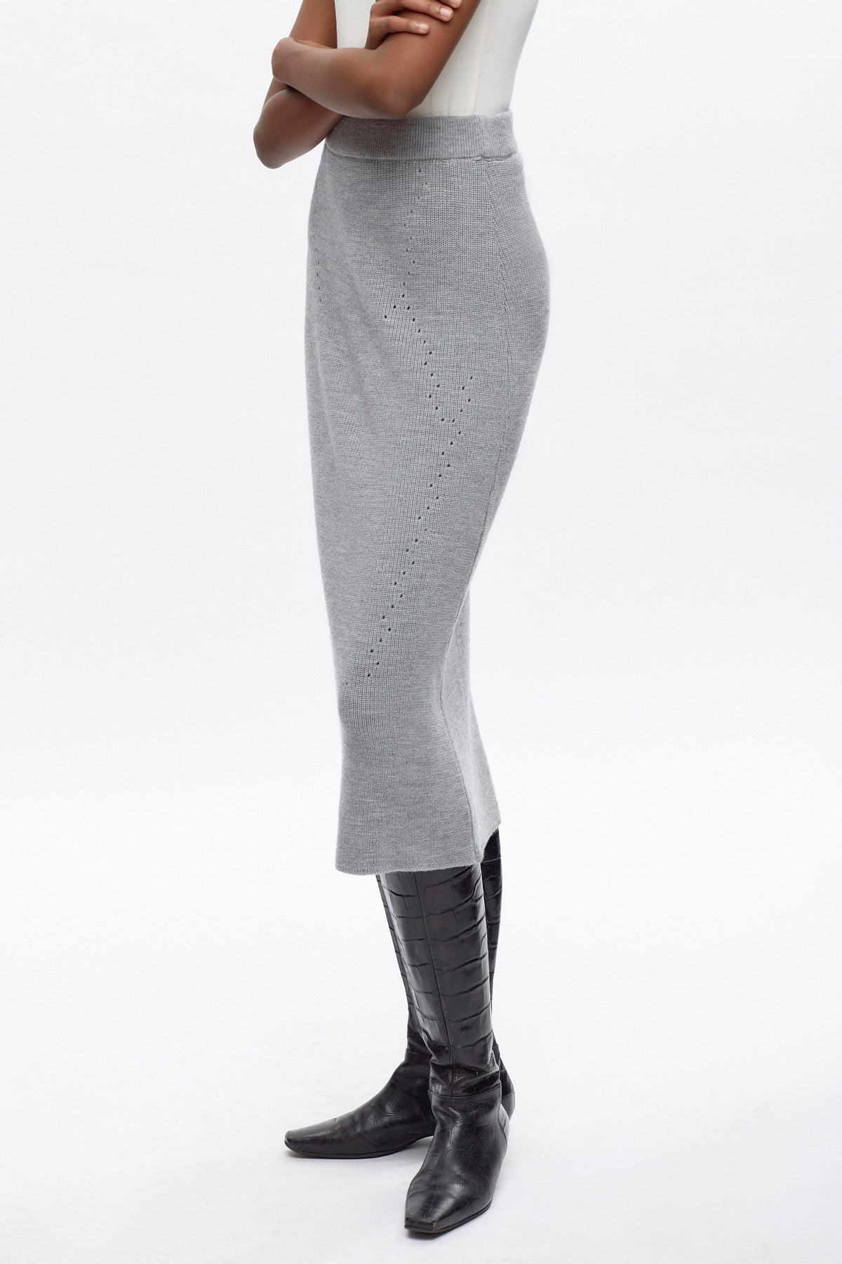 Women's Maadi Skirt in Heather Grey