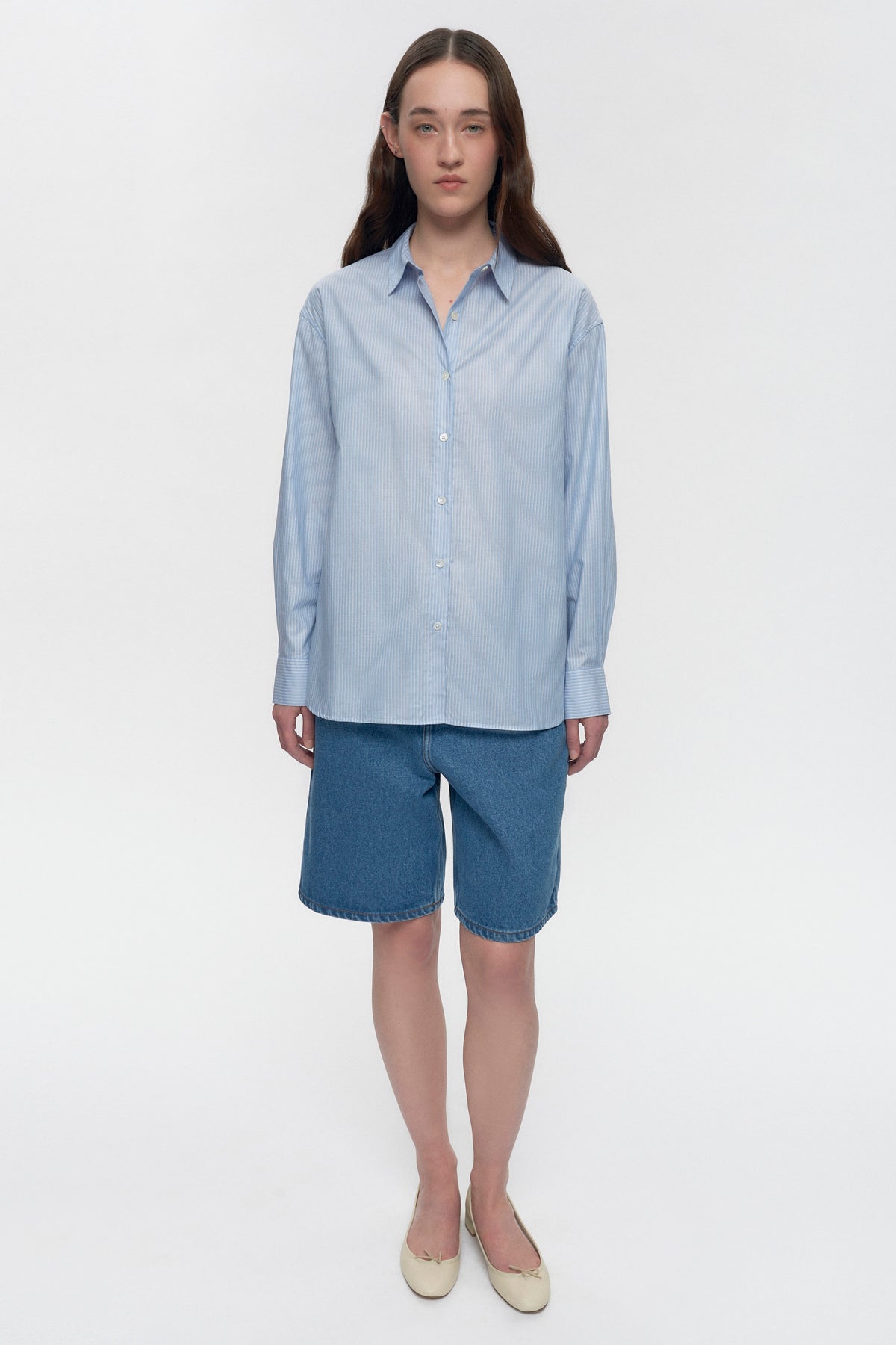 Chemise rayée Merire pour femme en rayures bleues
