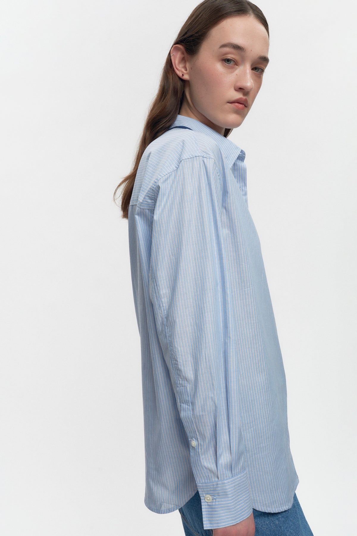 Chemise rayée Merire pour femme en rayures bleues
