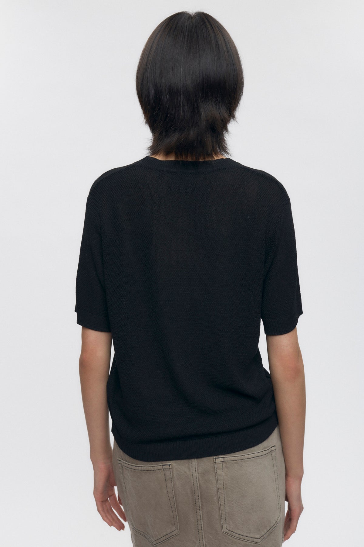 Women's Mesh Tee in Black