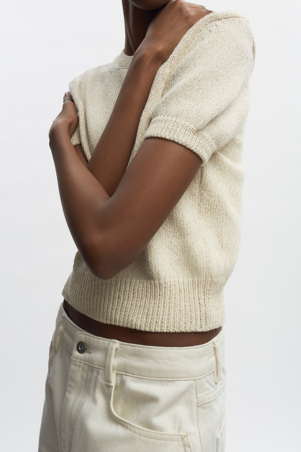 Women's Orman Knit Crew in Natural Mix