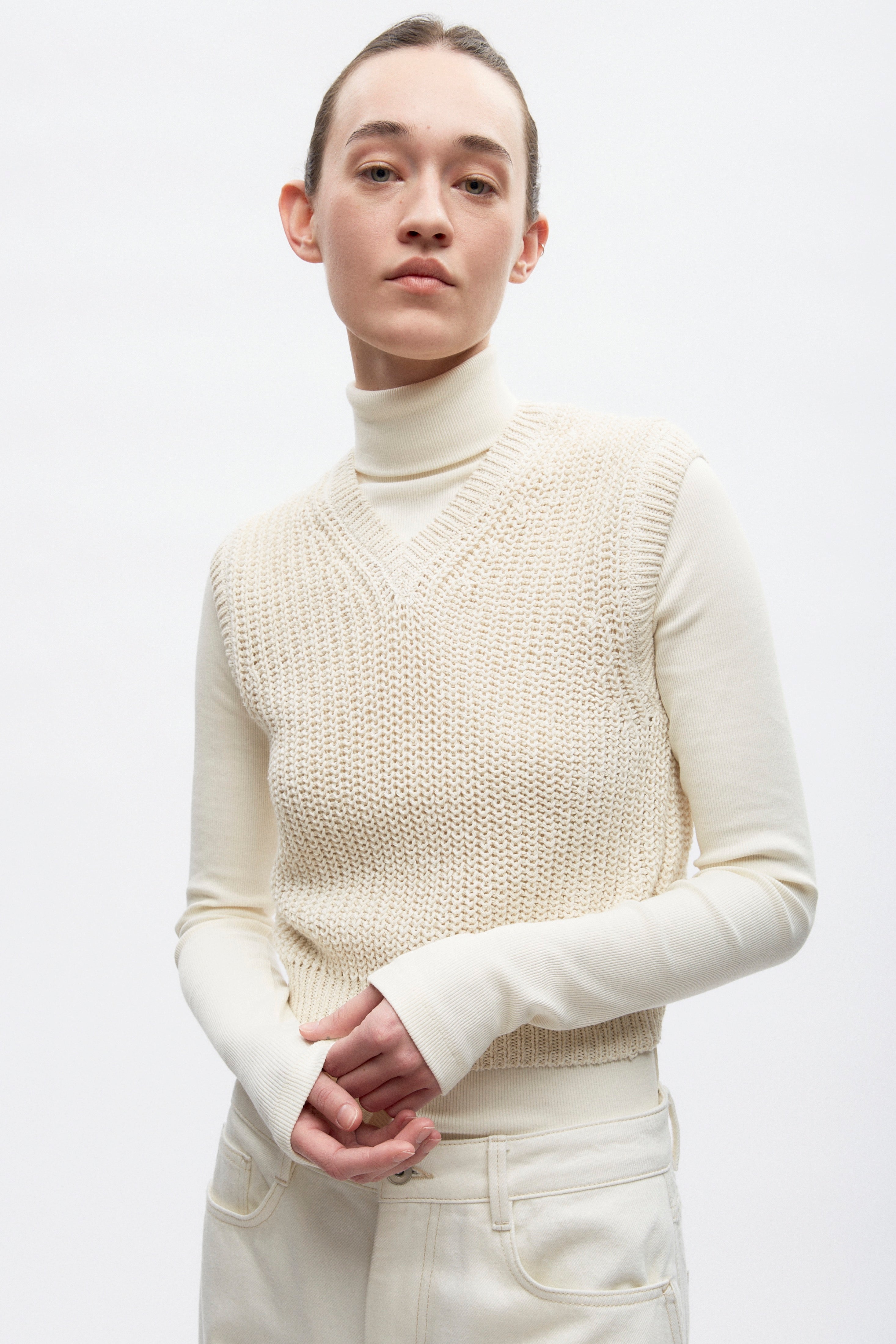 Débardeur en tricot Orman pour femme en mélange naturel