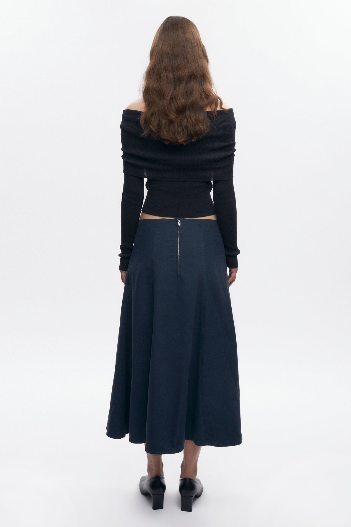 Women's Paper Touch Skirt in Midnight