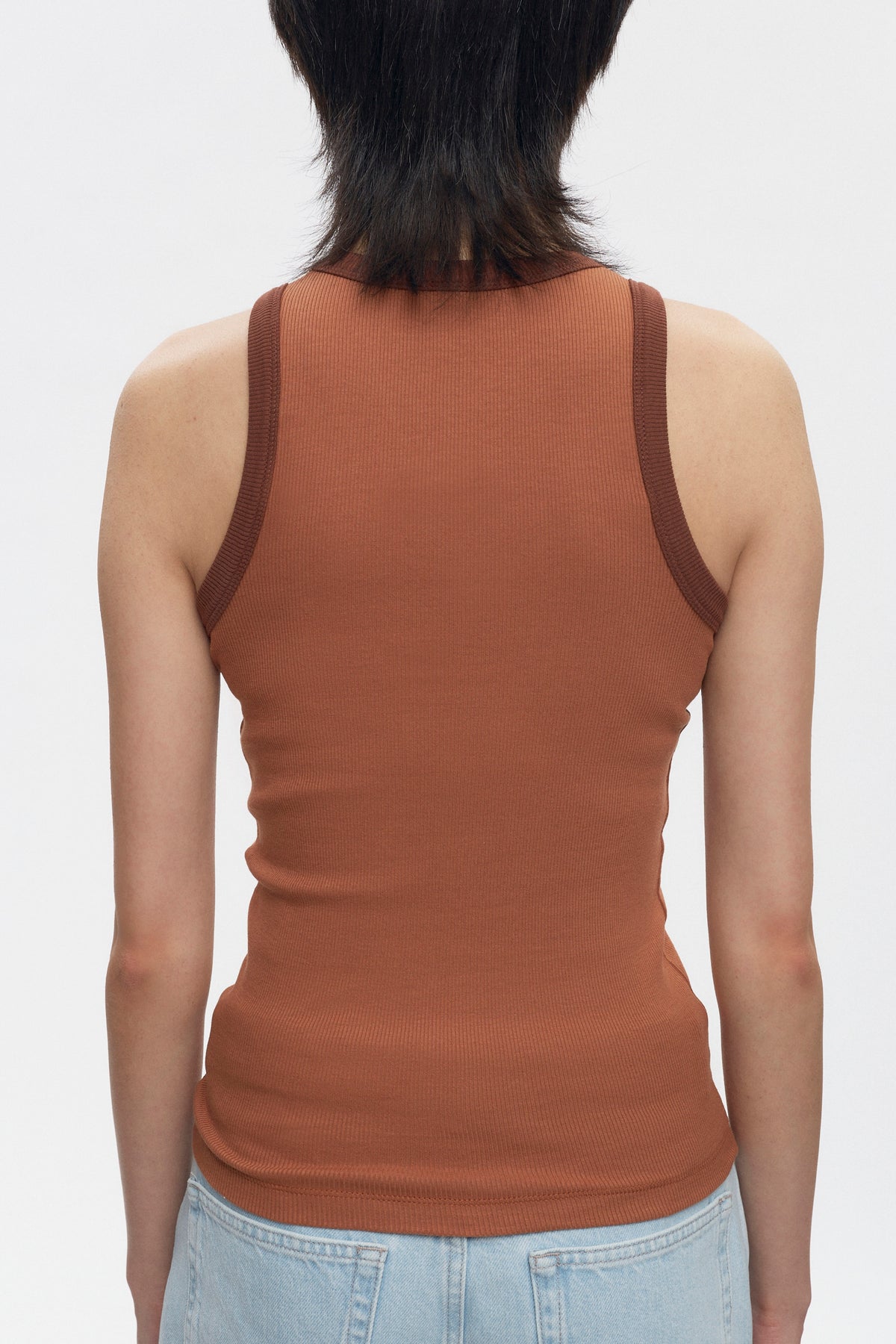Women's Racer Tank in Sienna/Cappuccino