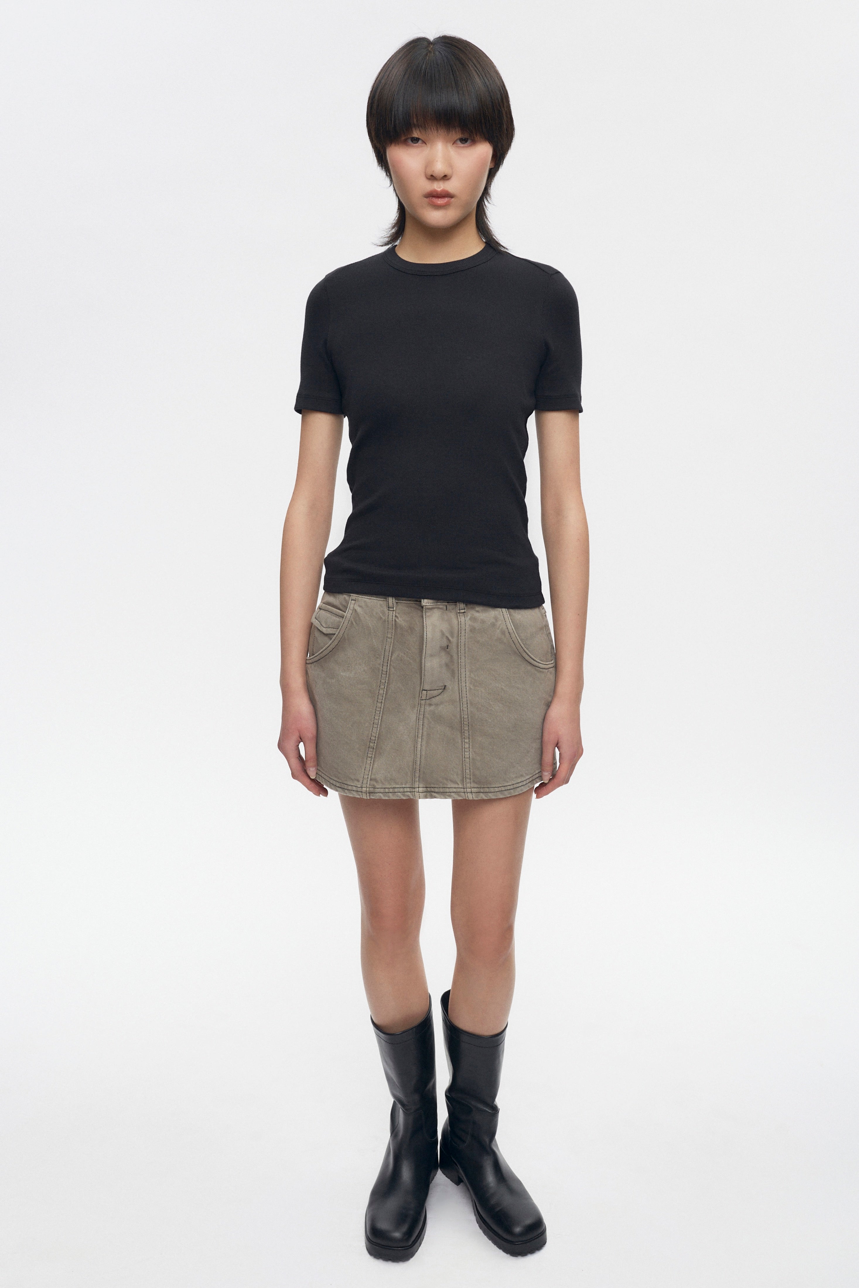Women's Utility Denim Mini in Beluga
