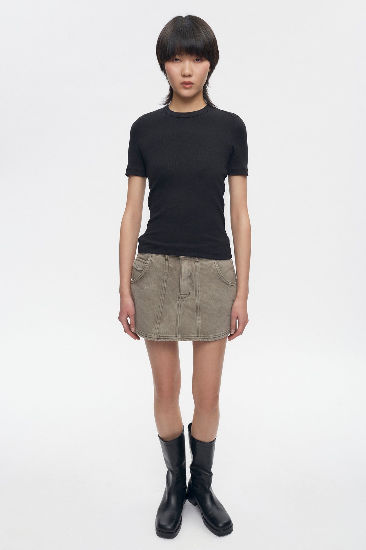 Women's Utility Denim Mini in Beluga