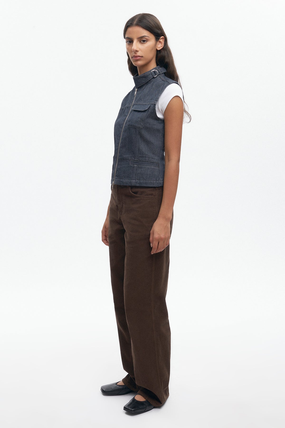 Women's Utility Vest in Grey