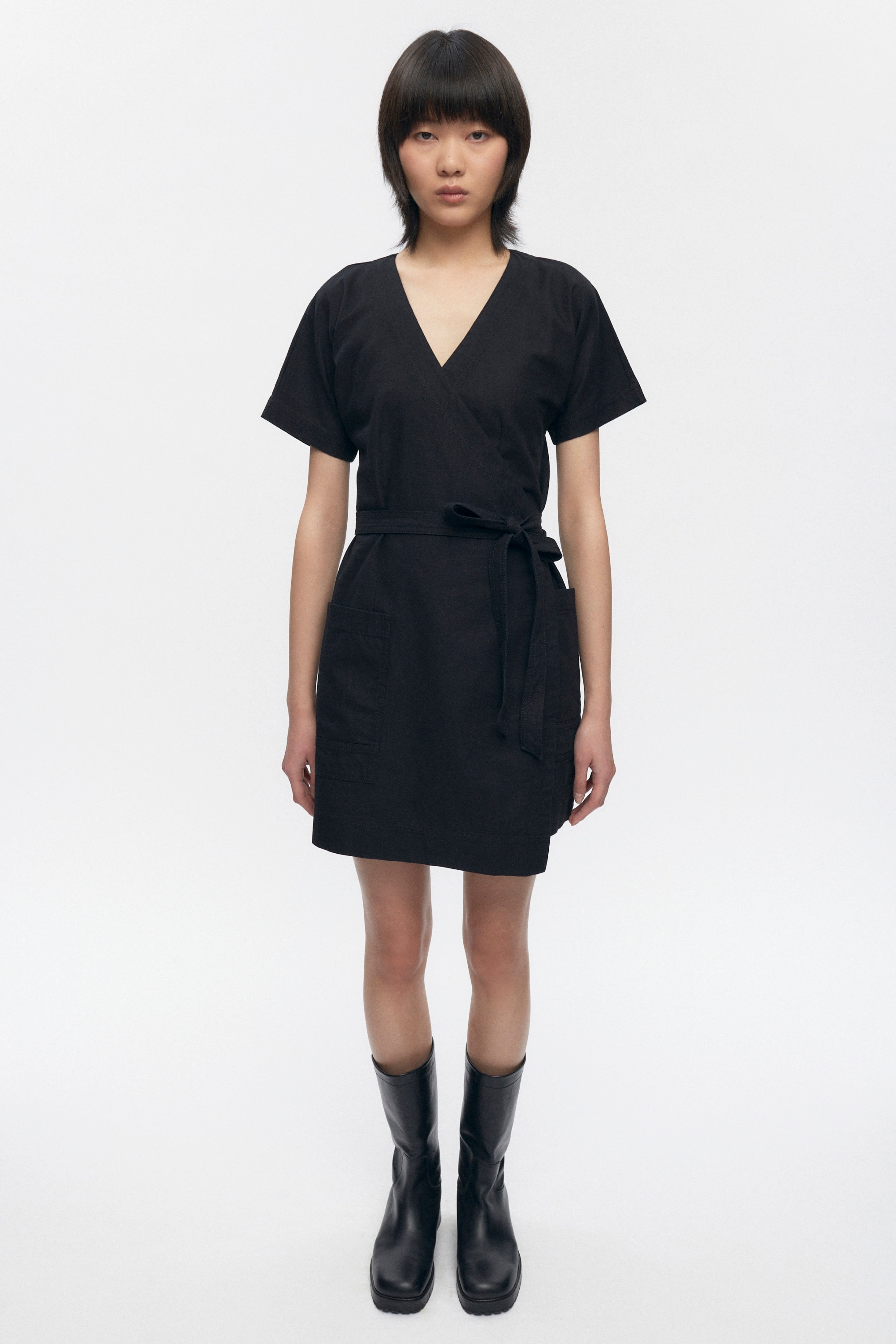 Women's Wrap Dress in Black