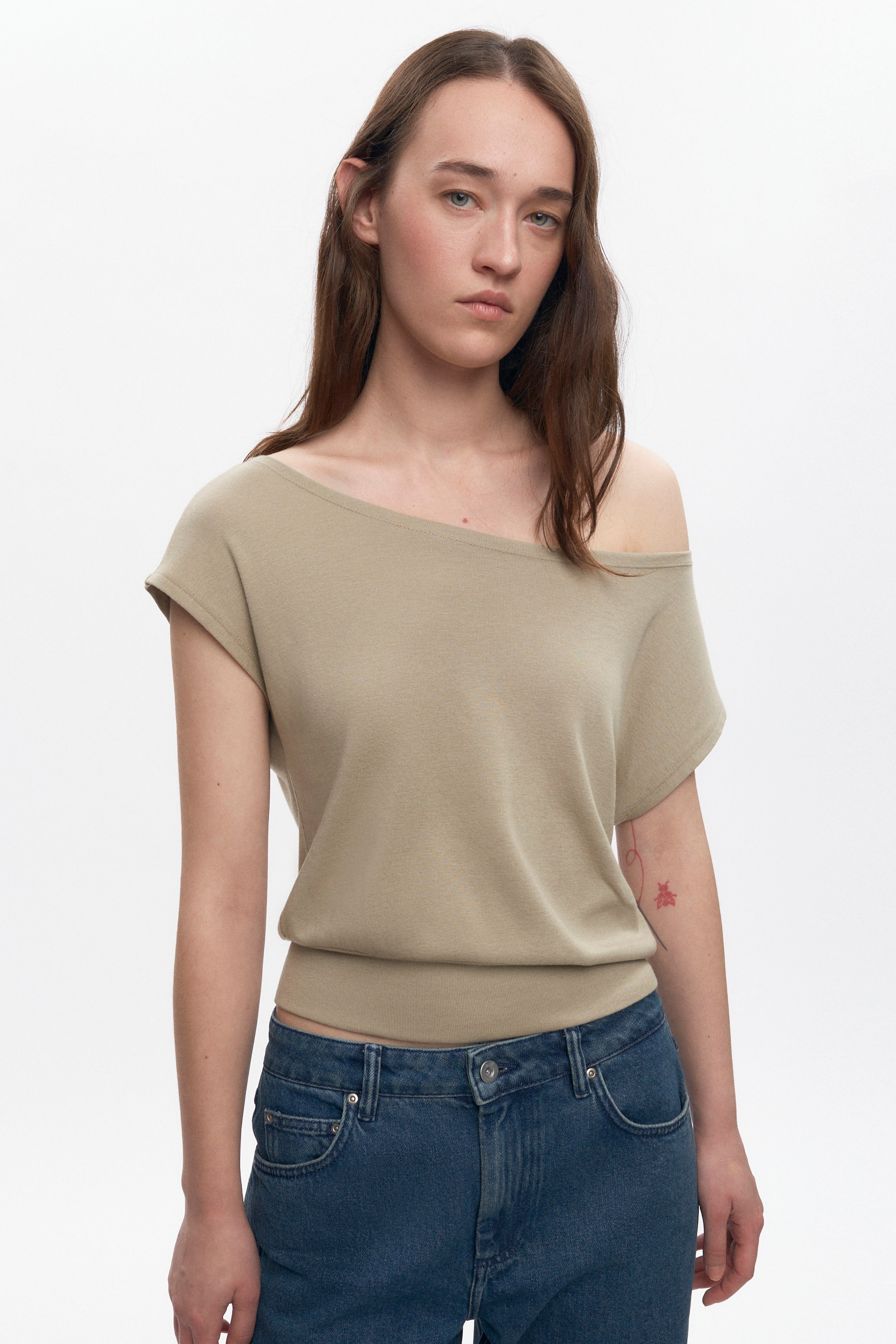 T-shirt à épaules dénudées Zahra pour femme en desert