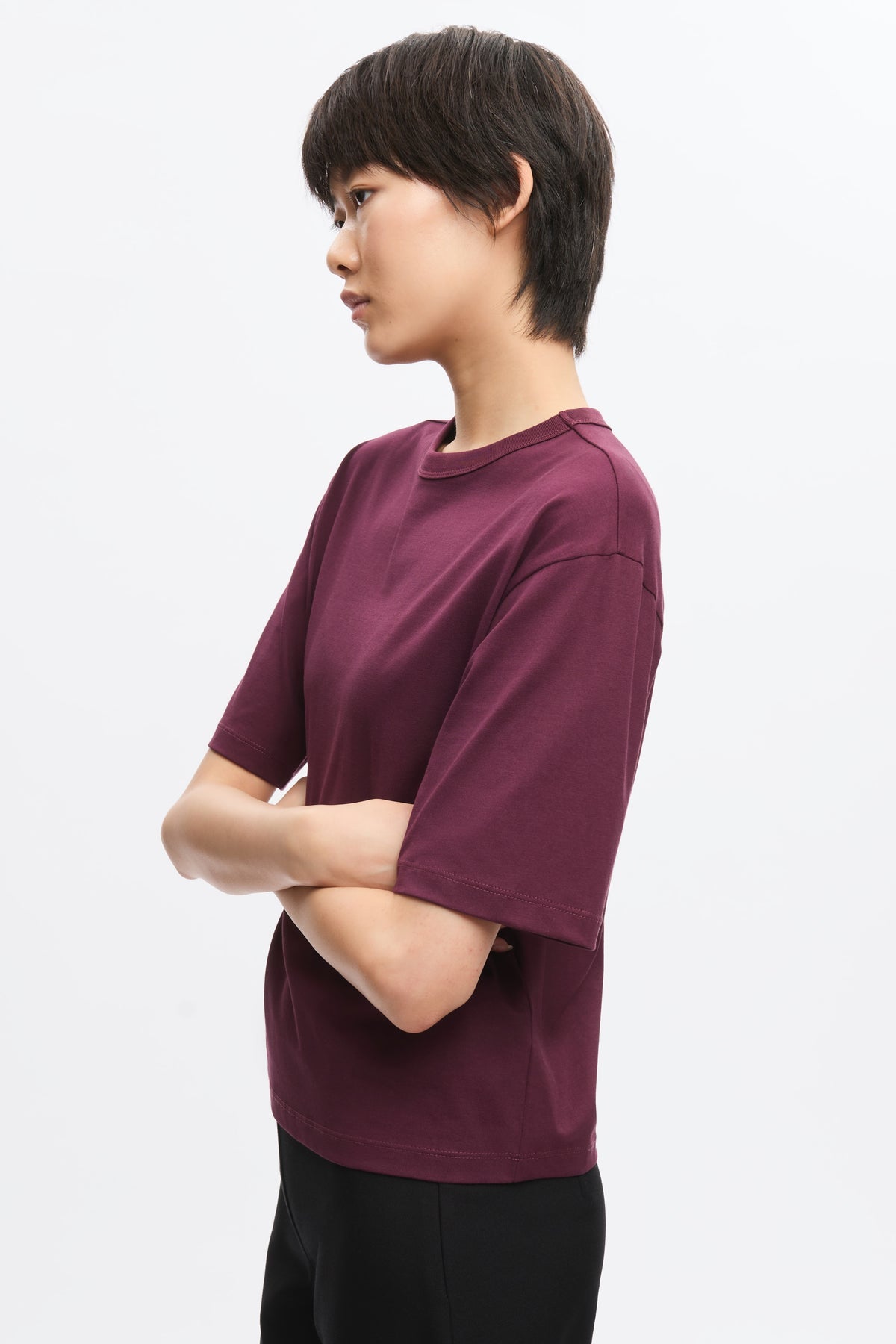 Women's Easy Crew in Plum