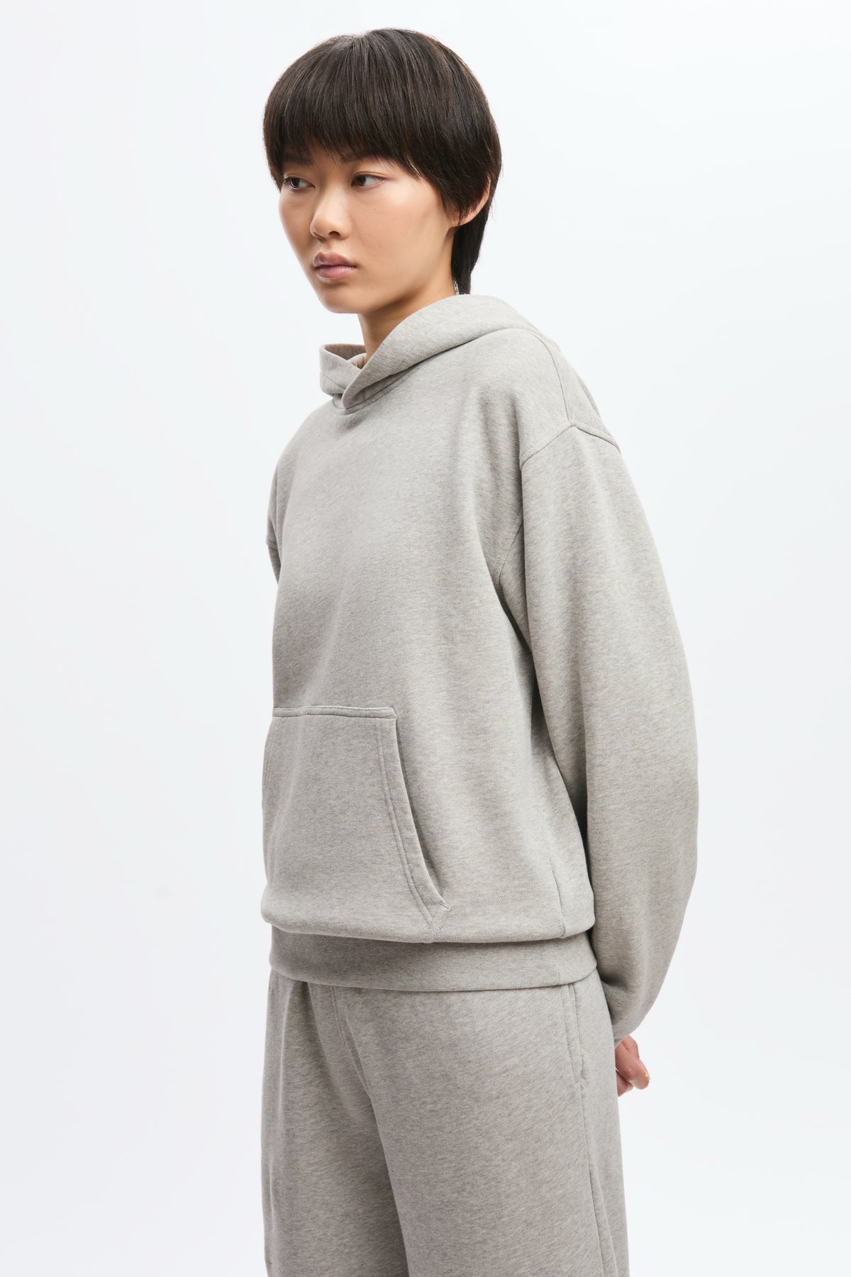 Women's Essential Hoodie in Heather Grey