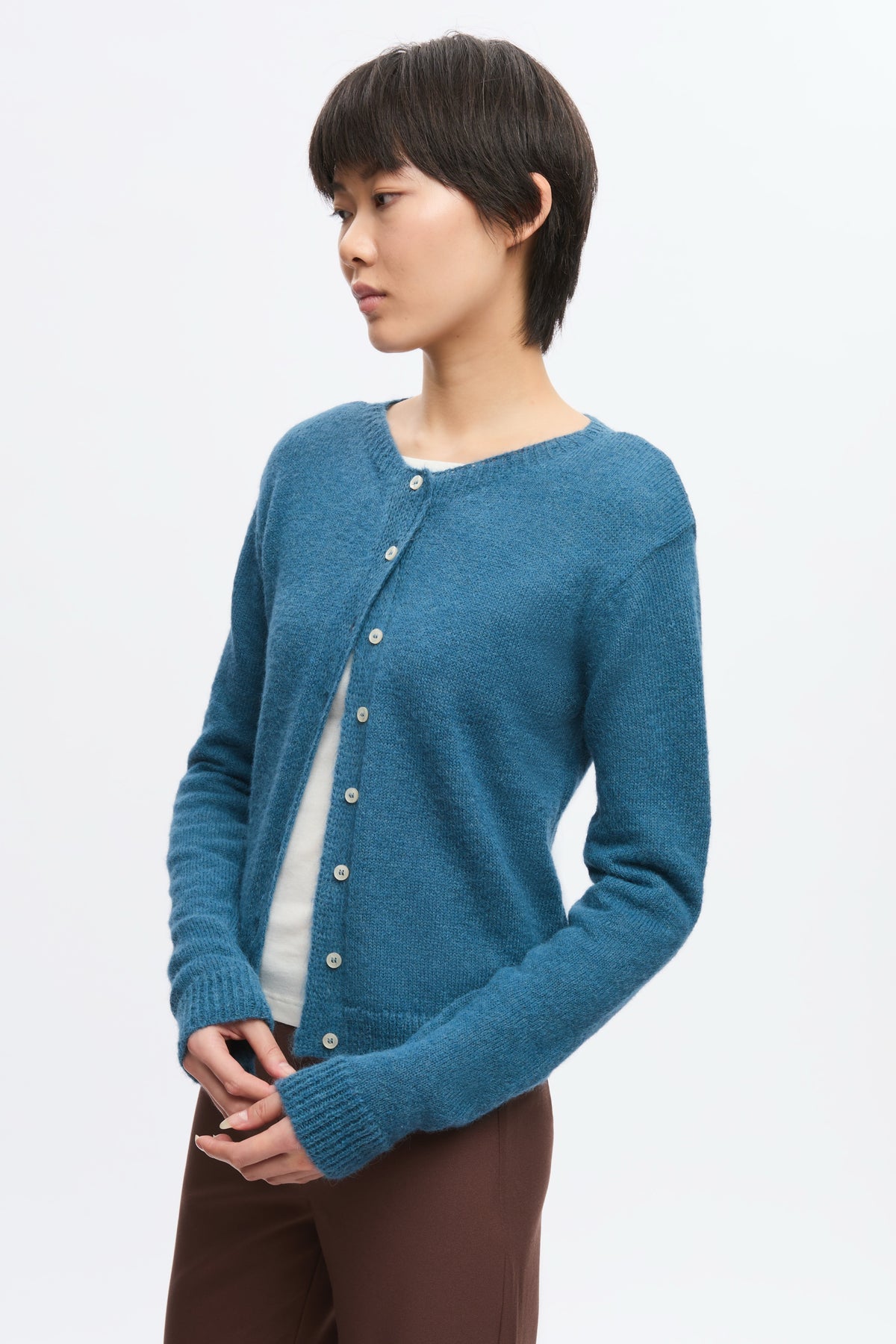 Cardigan Noor Fuzzy pour femme en delta